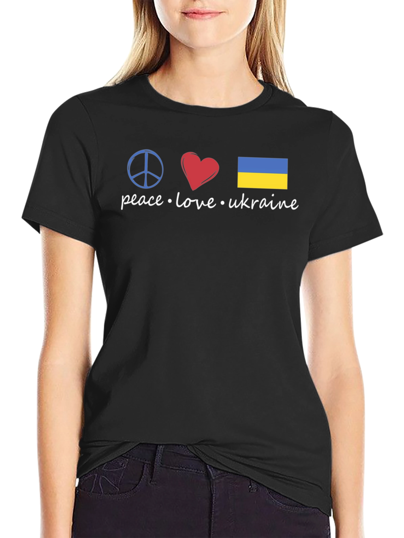 Peace Love Ukraine Graphic T-Shirt - Stylish Support