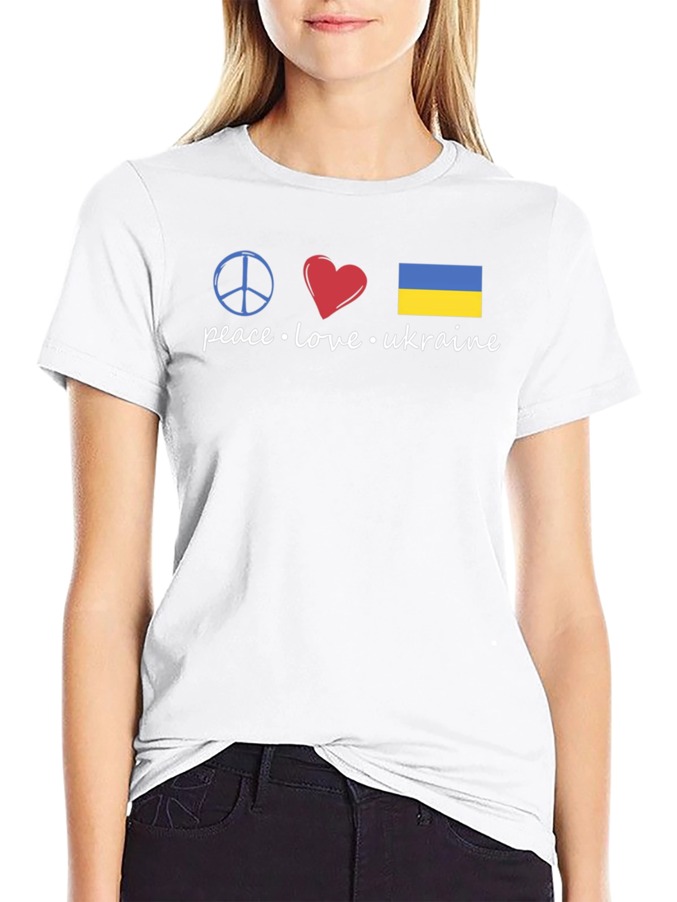 Peace Love Ukraine Graphic T-Shirt - Stylish Support