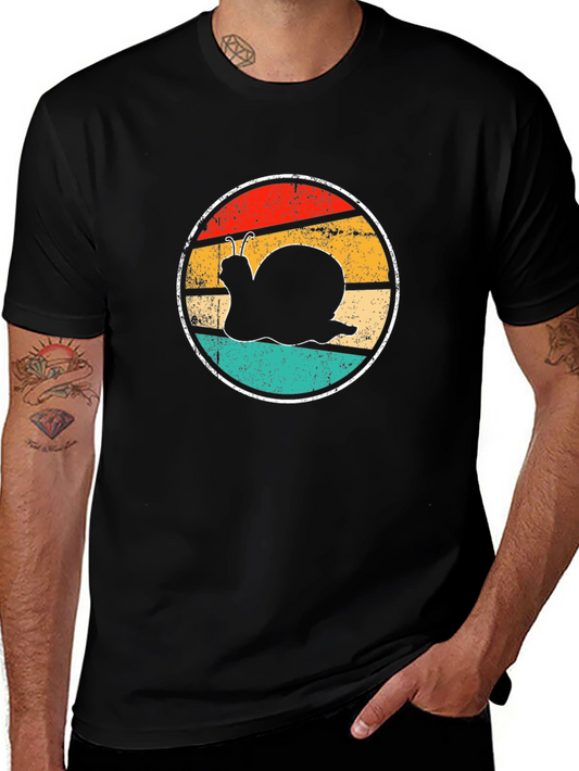 Retro Snail Graphic Tee - Vintage Style T-Shirt