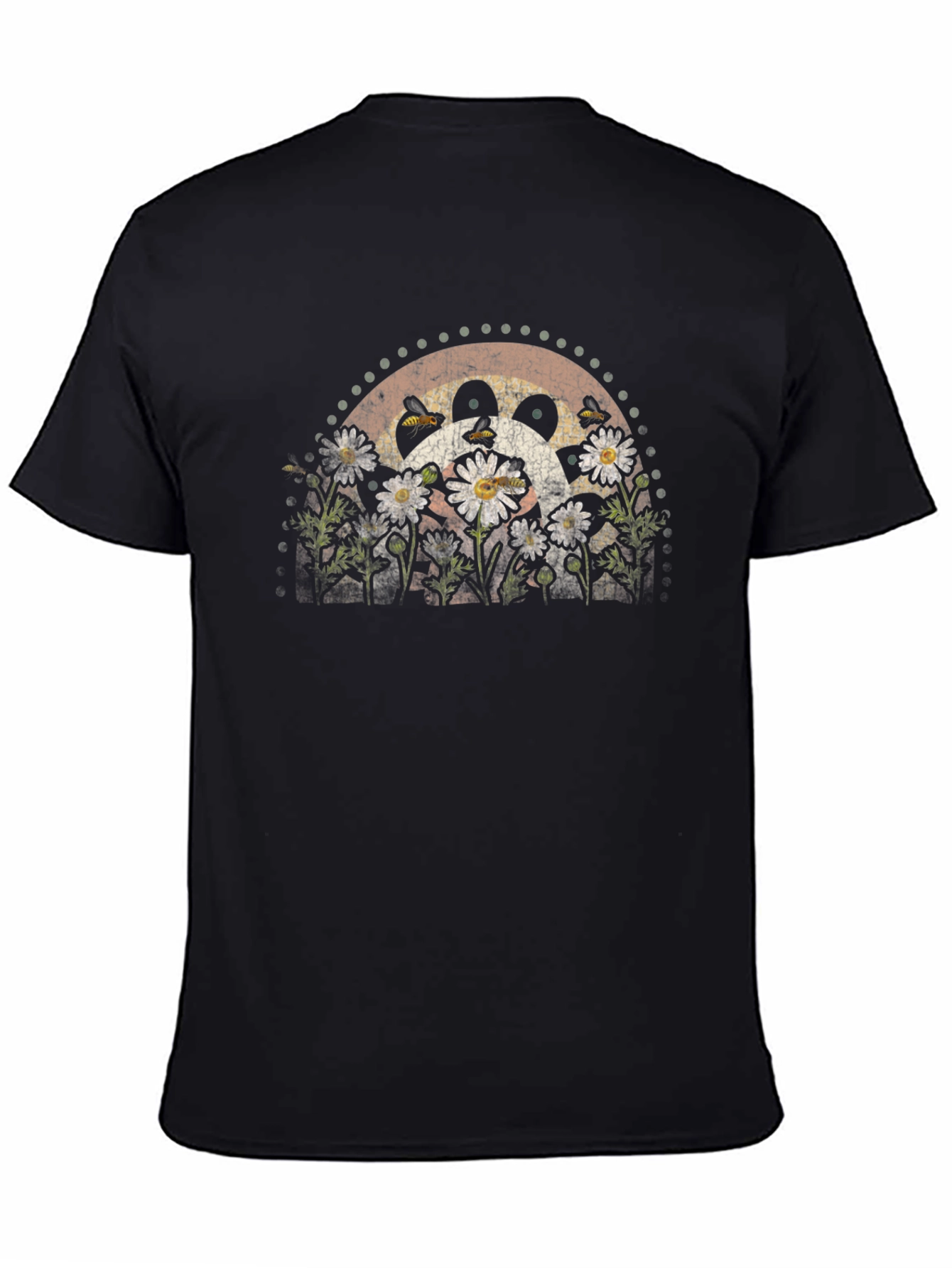 Daisy and Bee Graphic T-Shirt - Black