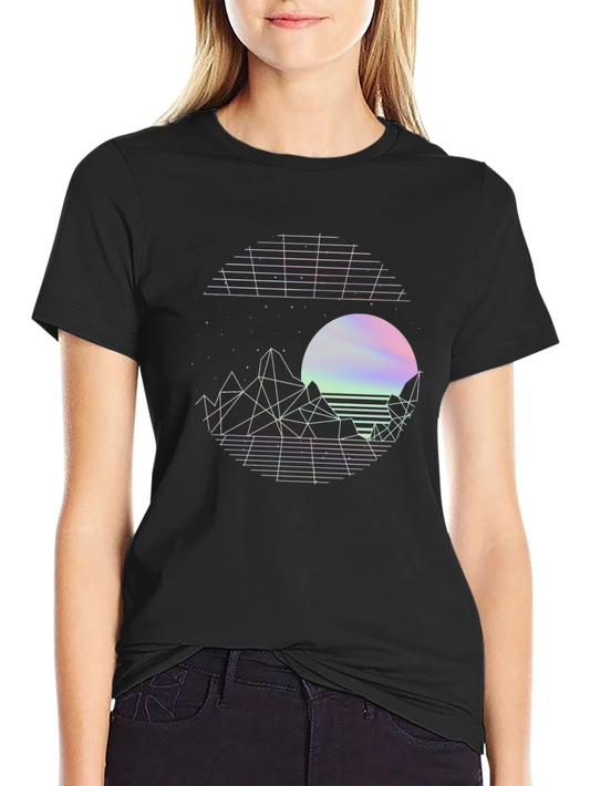 Retro Wave Graphic T-Shirt - Mens Black Tee
