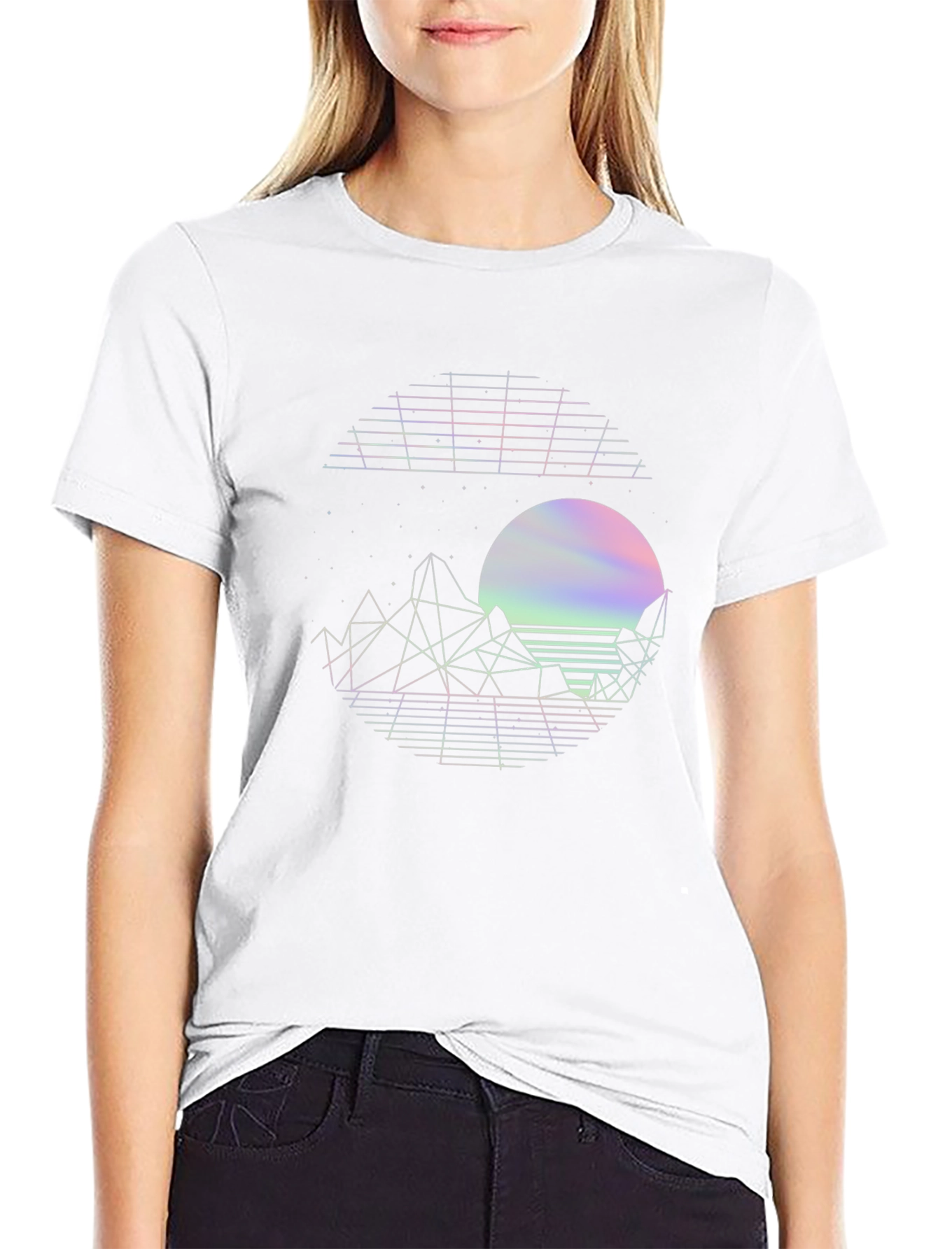 Retro Wave Graphic T-Shirt - Mens Black Tee