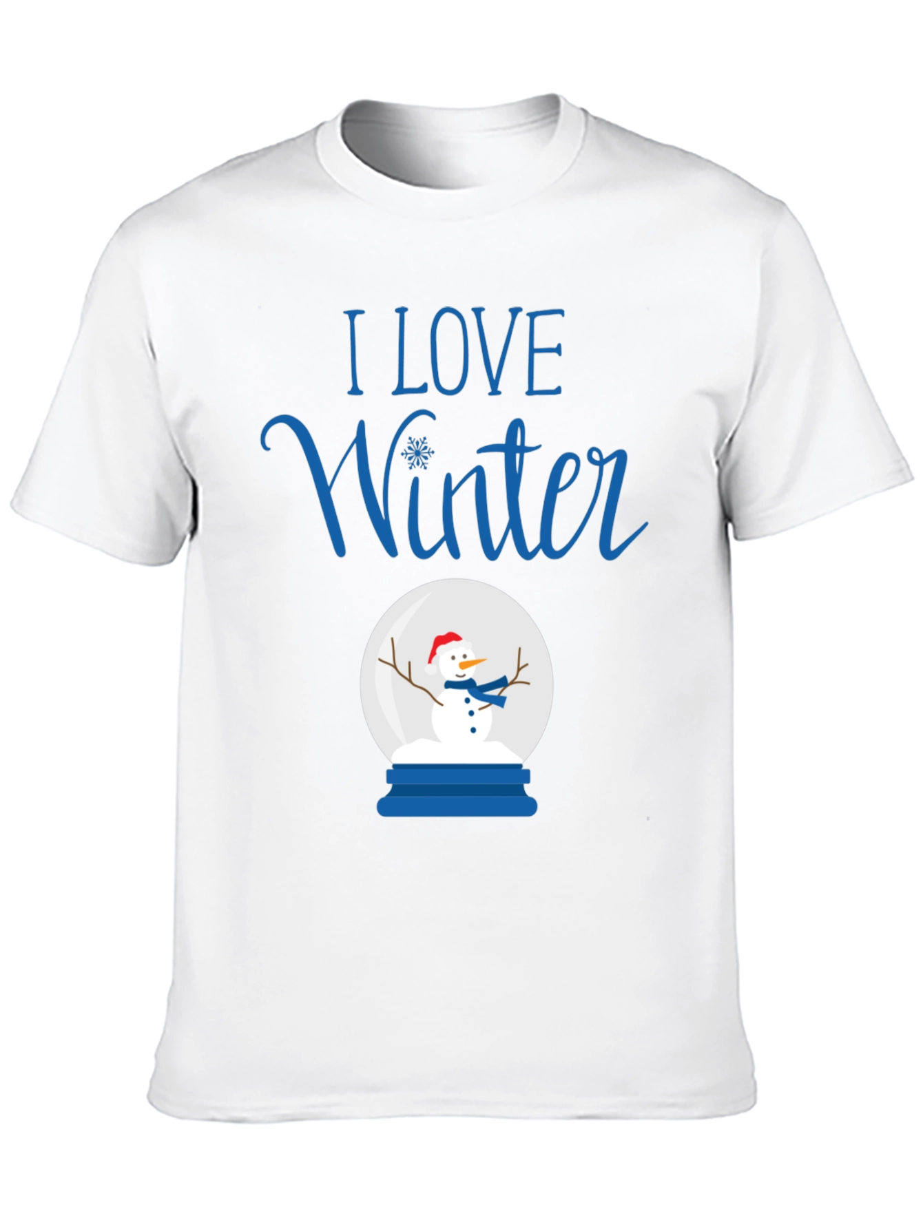 I Love Winter Snow Globe T-Shirt