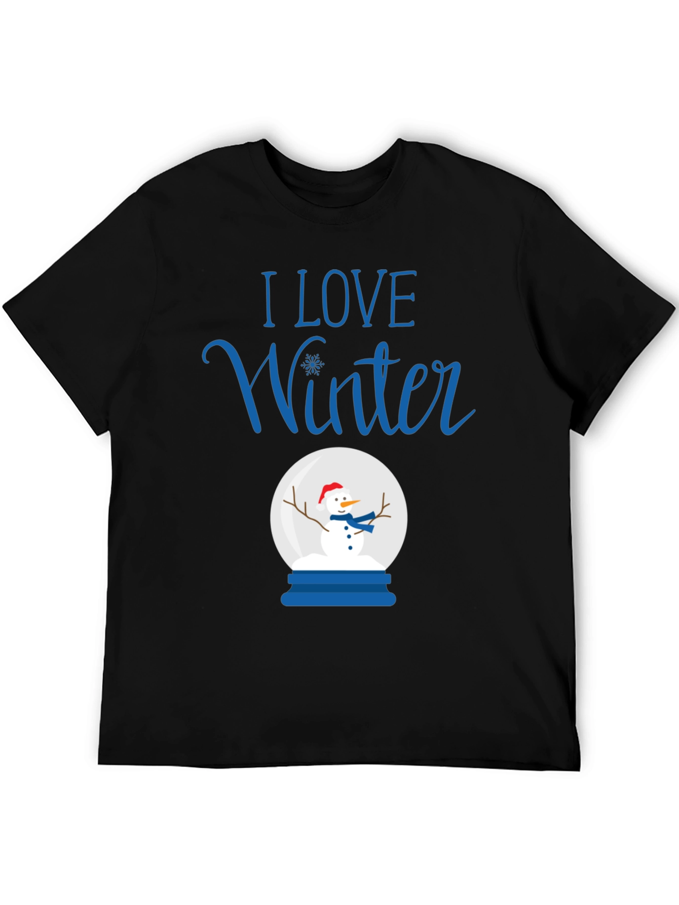 I Love Winter Snow Globe T-Shirt