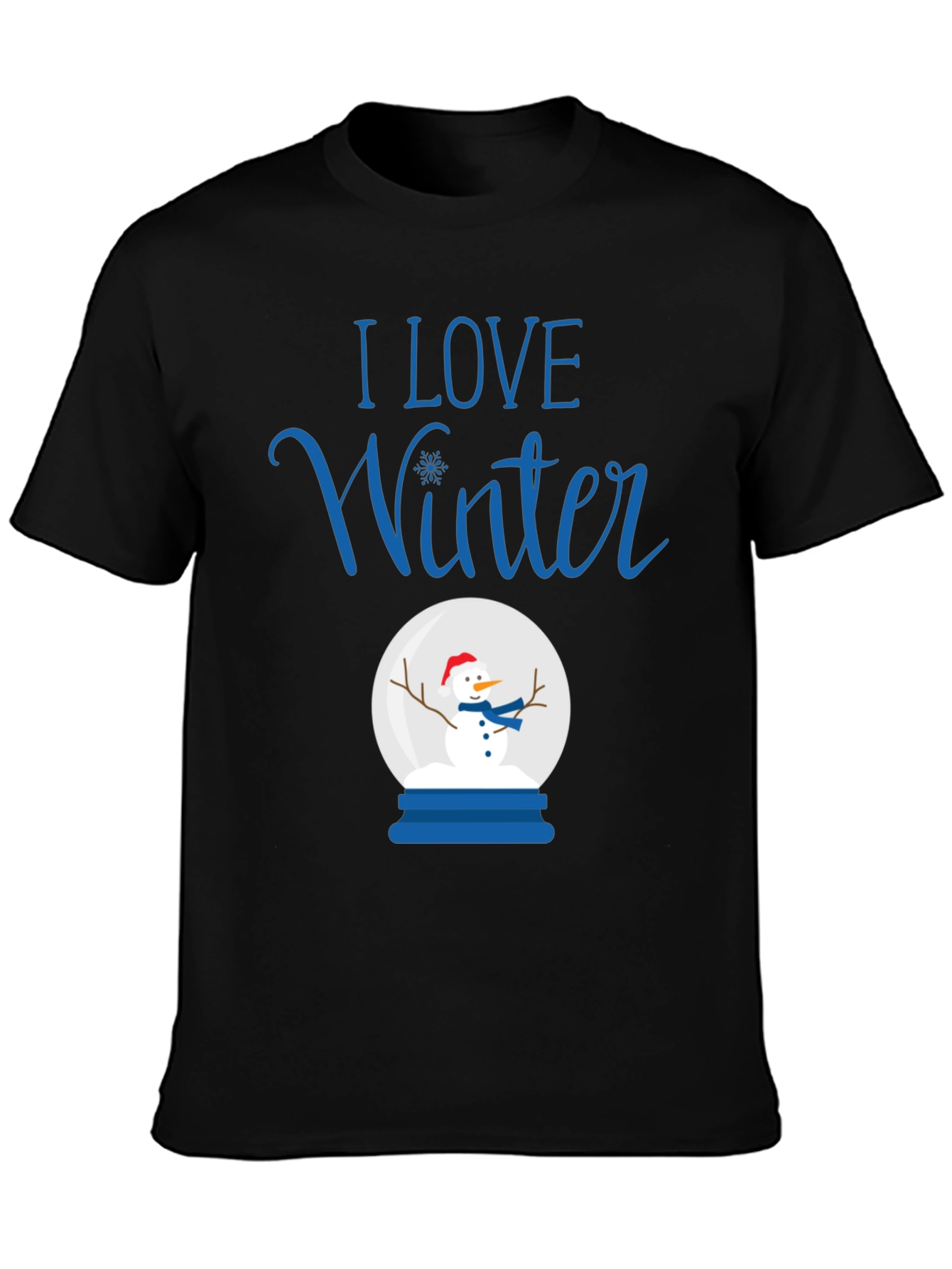 I Love Winter Snow Globe T-Shirt