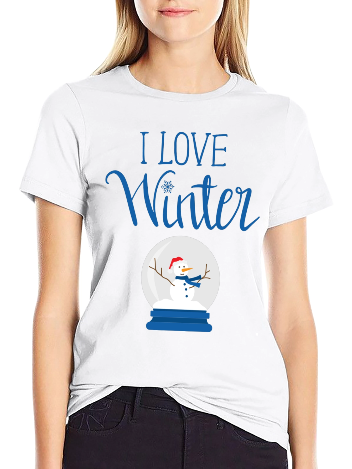 I Love Winter Snow Globe T-Shirt