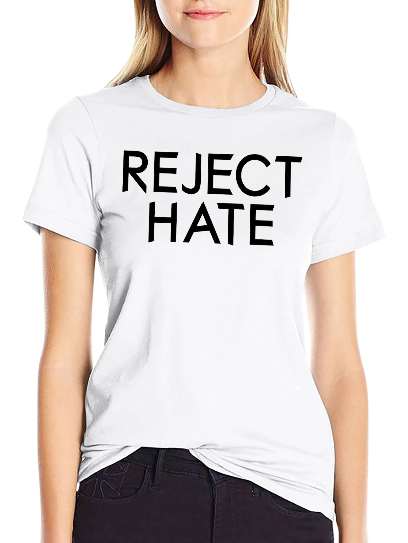 Reject Hate Graphic Tee - Black Unisex T-Shirt