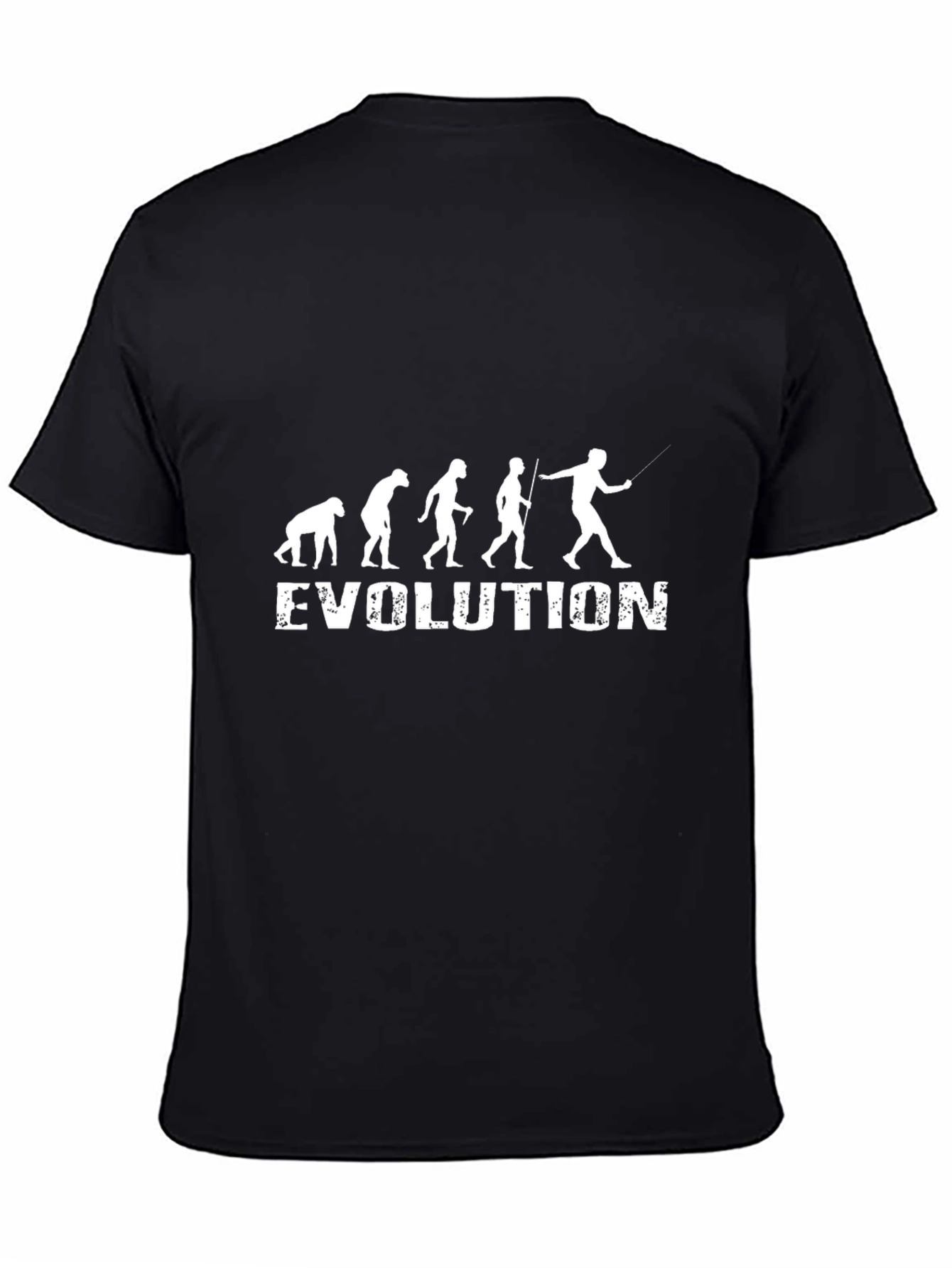 Evolution Fishing T-Shirt - Black Cotton Tee