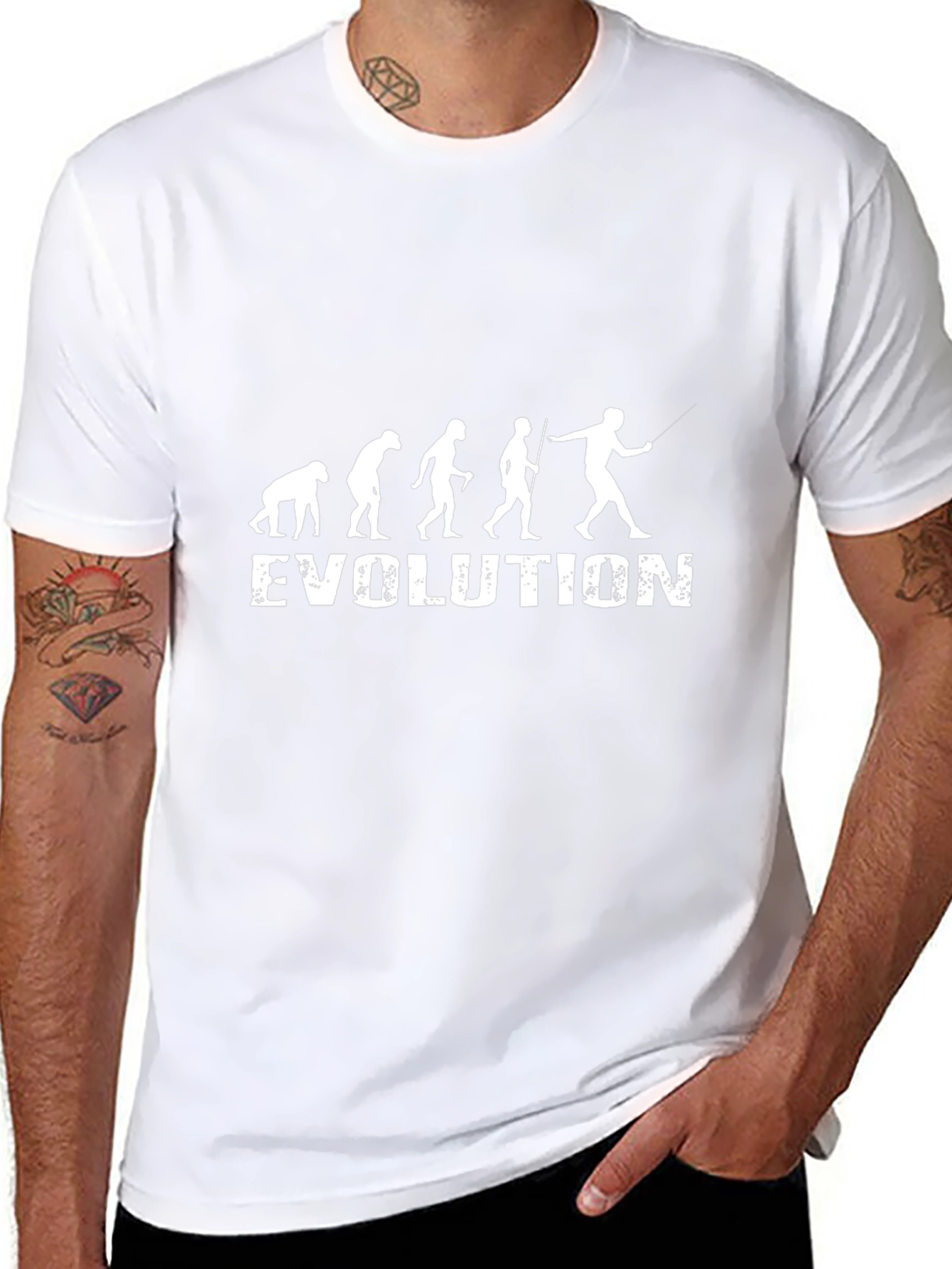 Evolution Fishing T-Shirt - Black Cotton Tee