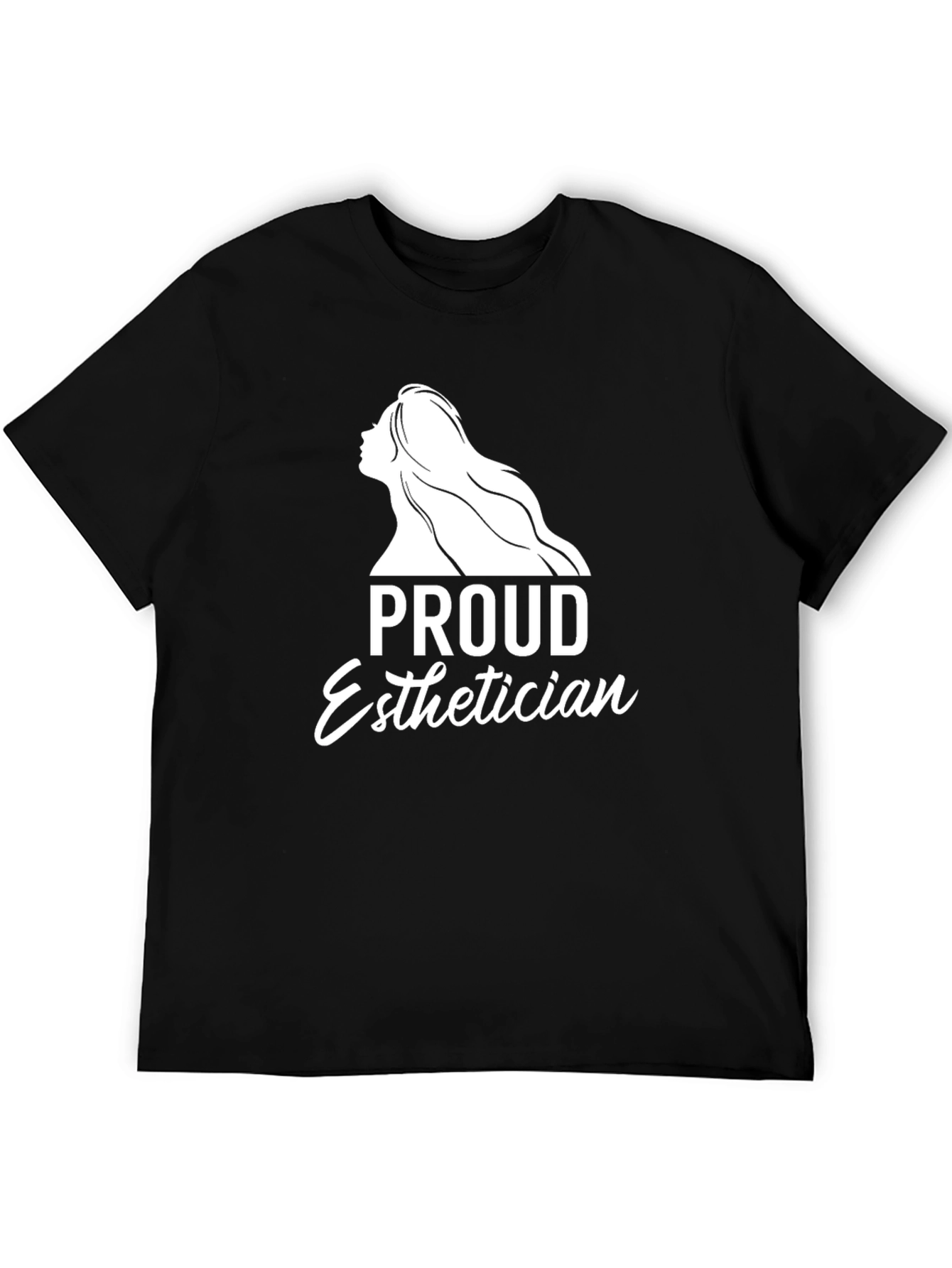 Proud Esthetician Black Graphic T-Shirt
