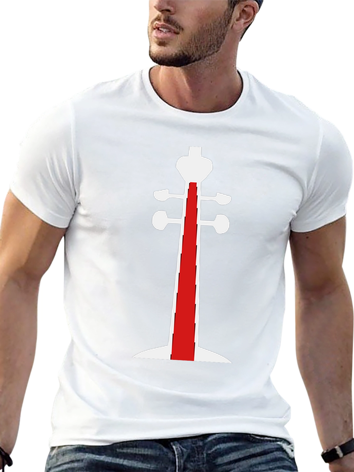 Unique Black T-Shirt with Violin Design