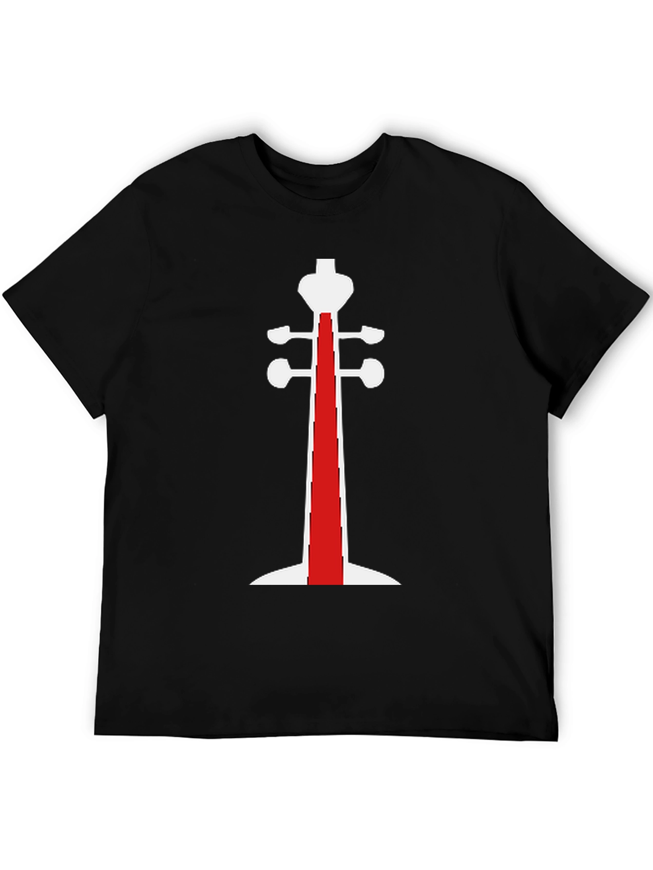 Unique Black T-Shirt with Violin Design