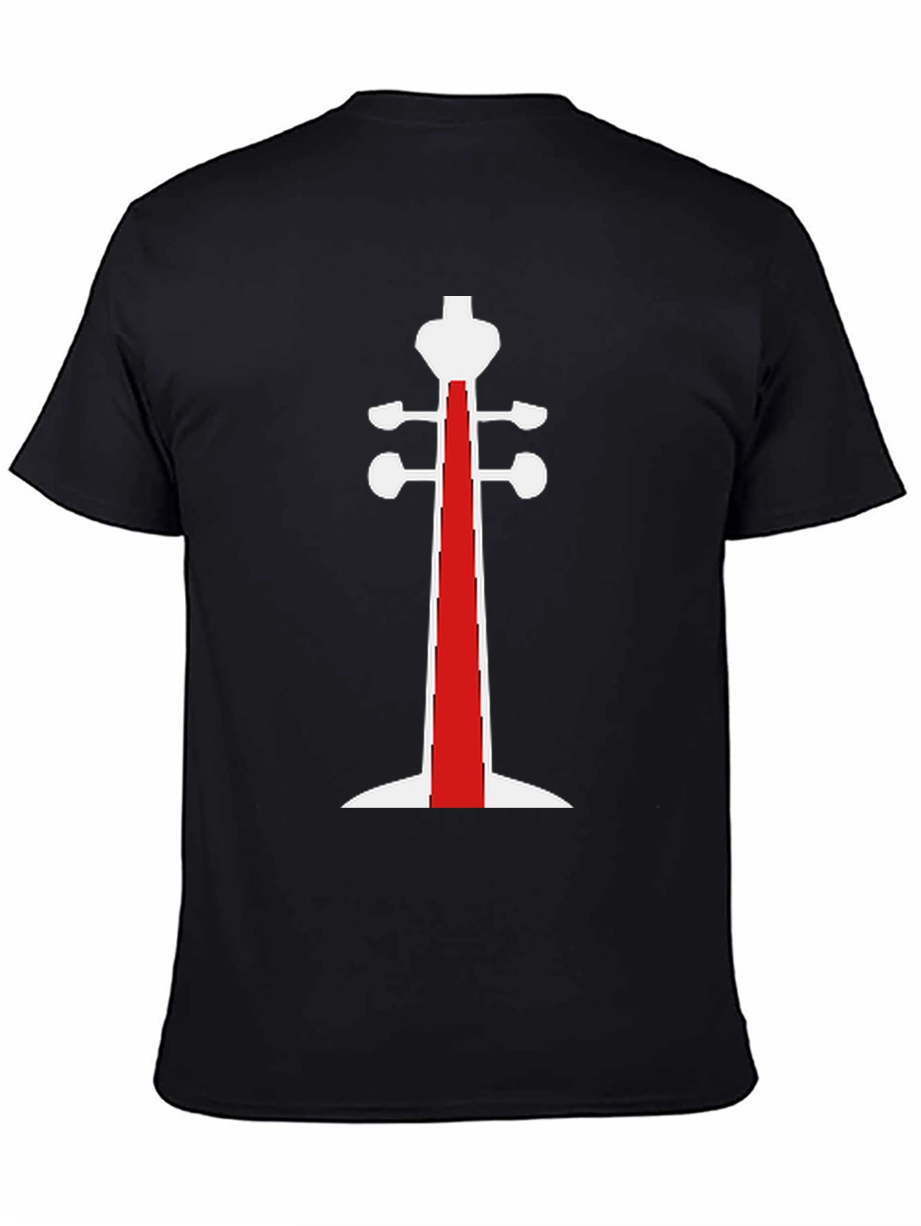 Unique Black T-Shirt with Violin Design