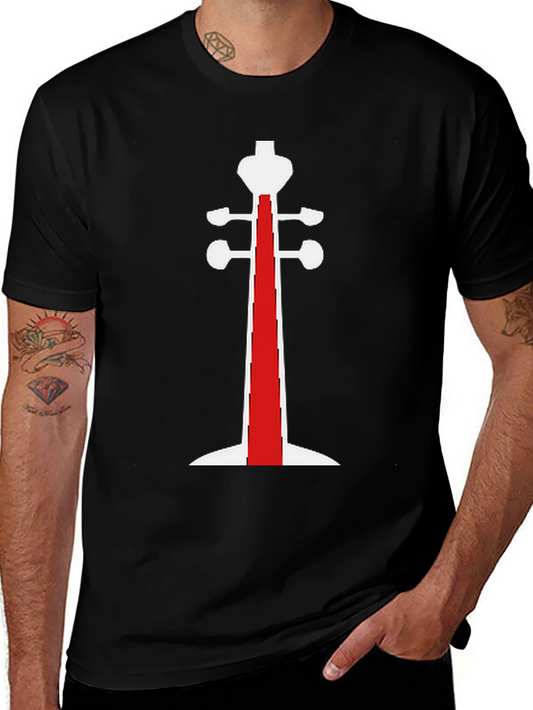 Unique Black T-Shirt with Violin Design