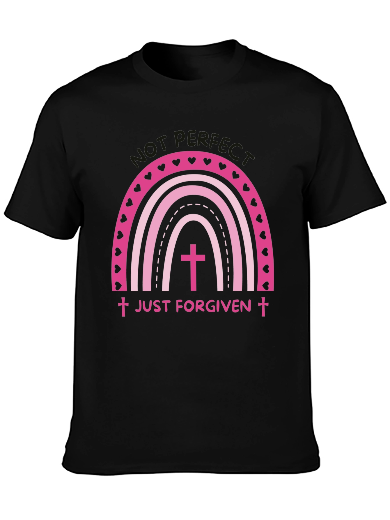 Just Forgiven Rainbow Heart Christian T-Shirt