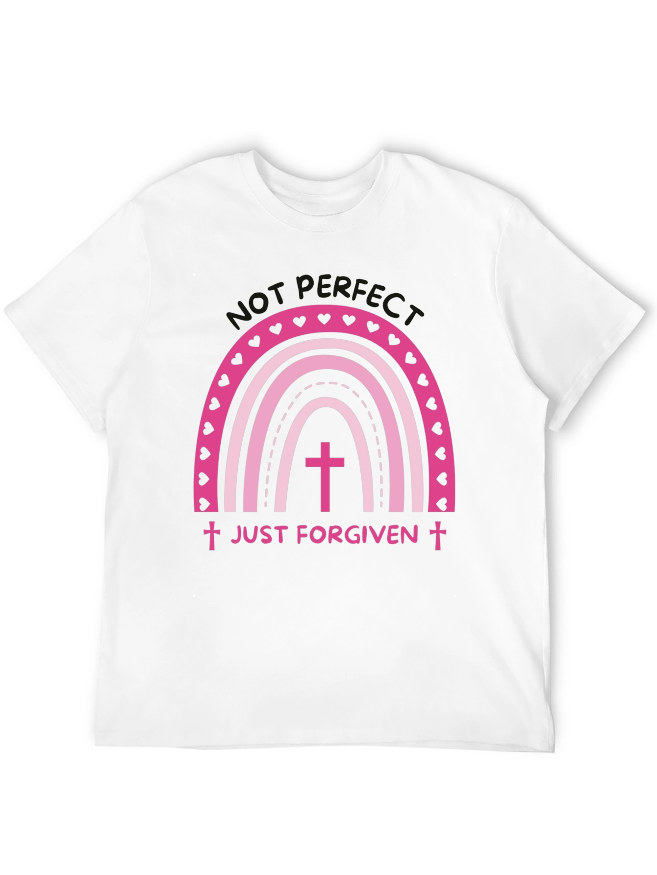 Just Forgiven Rainbow Heart Christian T-Shirt