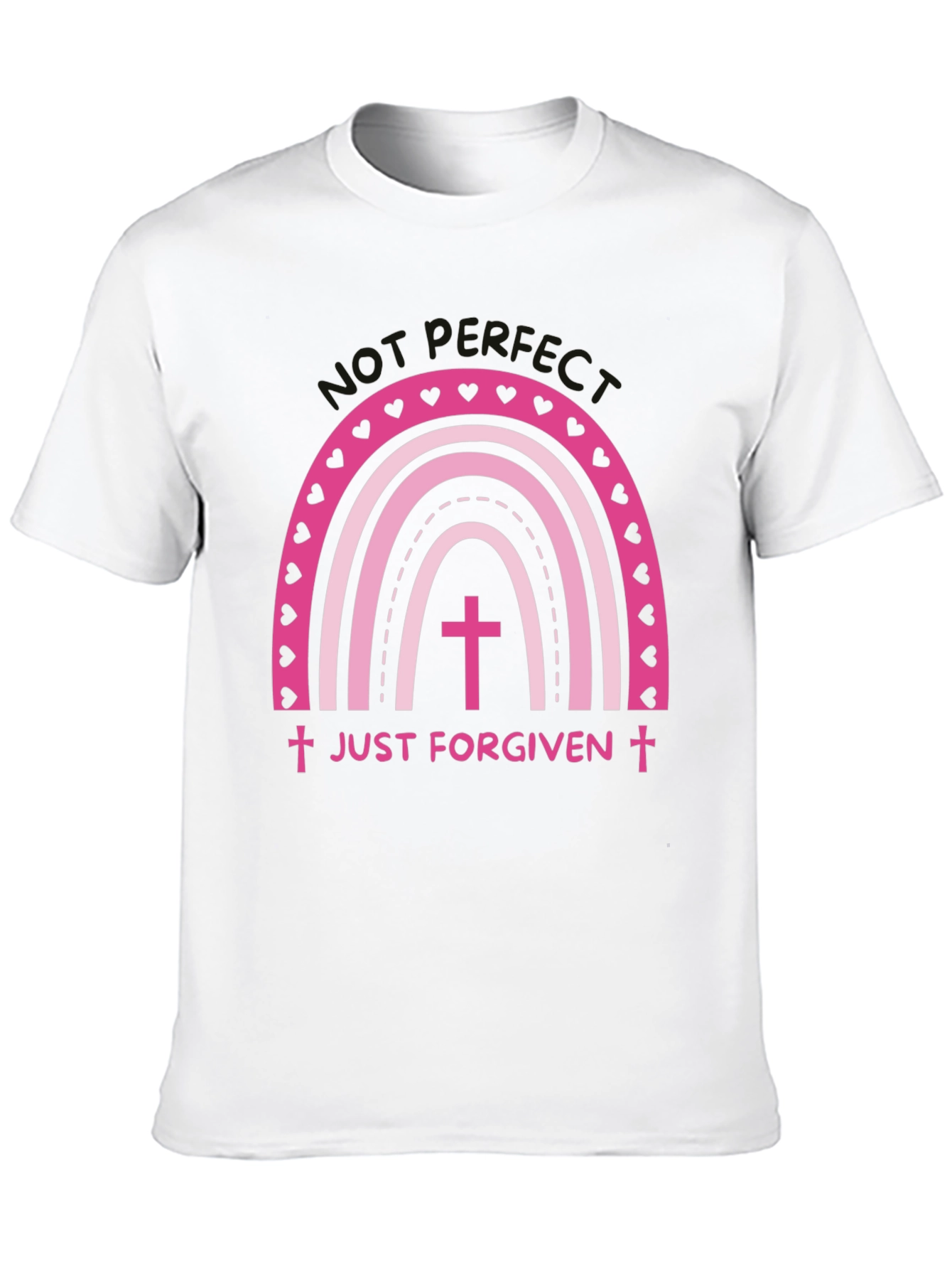 Just Forgiven Rainbow Heart Christian T-Shirt
