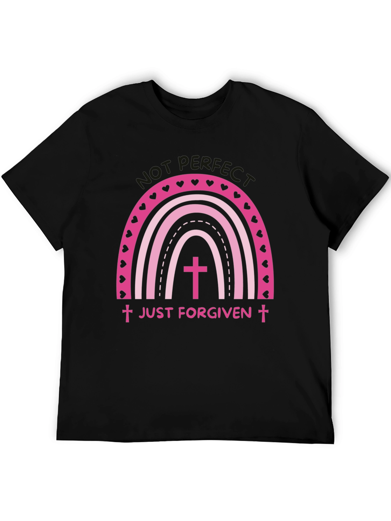 Just Forgiven Rainbow Heart Christian T-Shirt