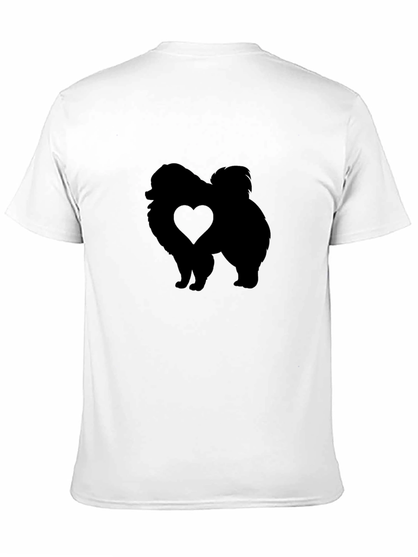 Dog Heart Silhouette Black T-Shirt