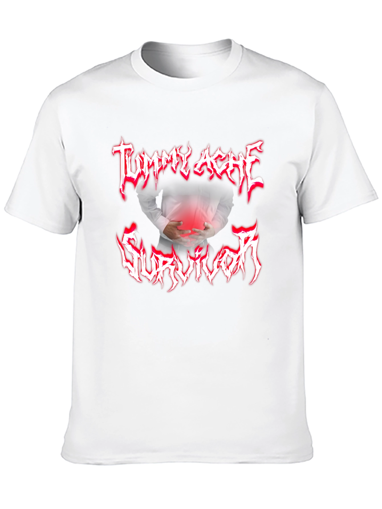 Tummy Ache Survivor Graphic Tee - Black