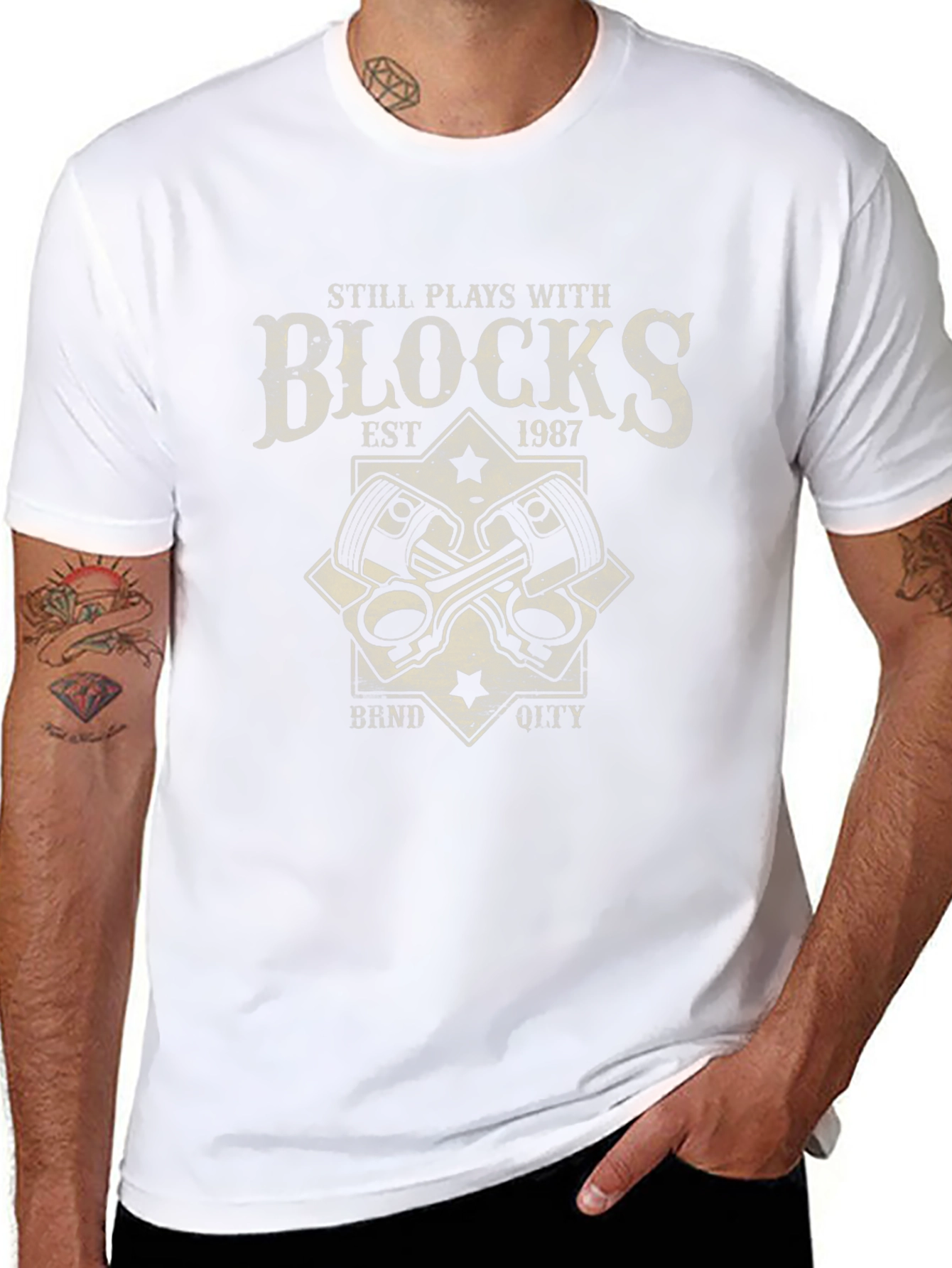 Still Plays With Blocks T-Shirt - Car Enthusiast