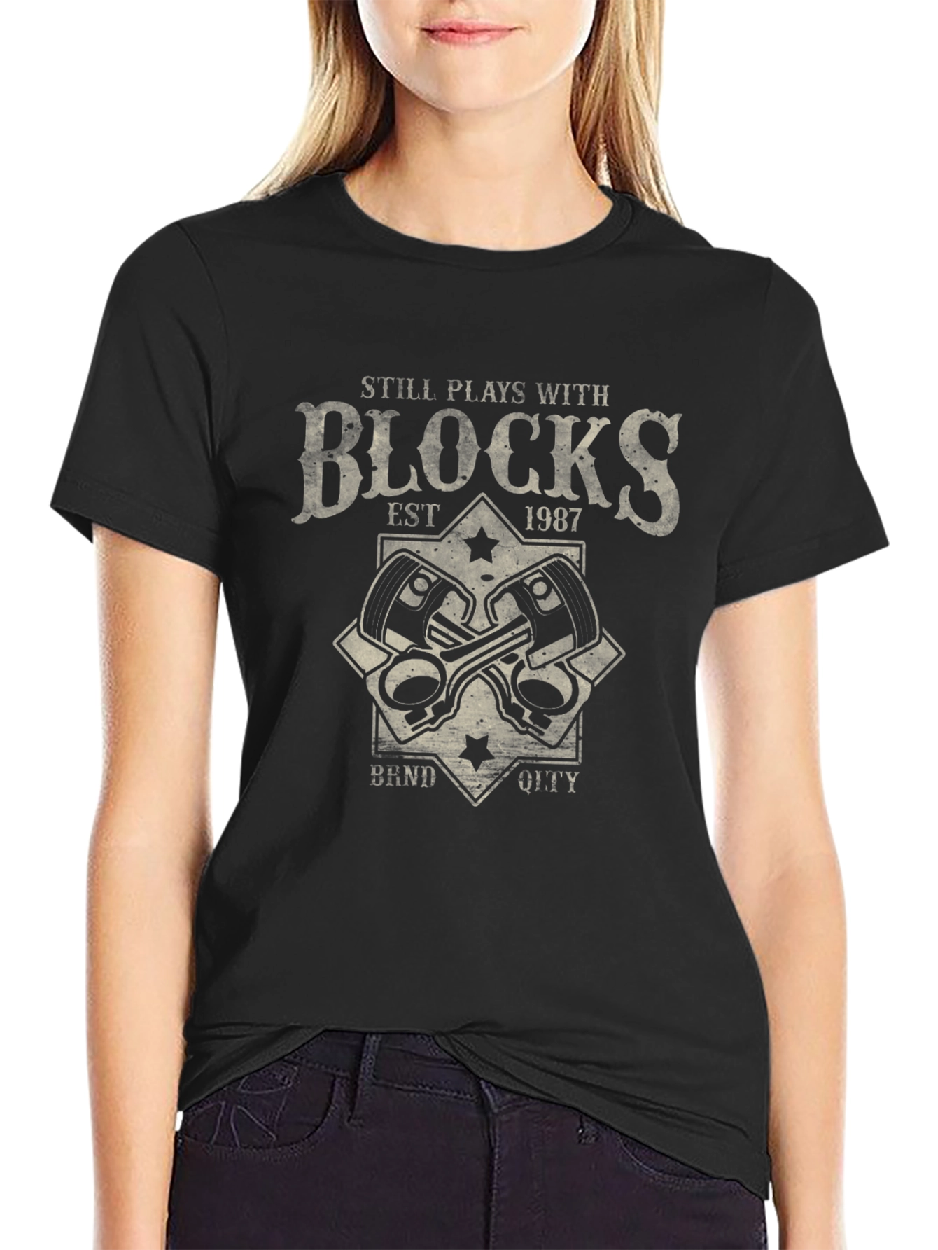 Still Plays With Blocks T-Shirt - Car Enthusiast