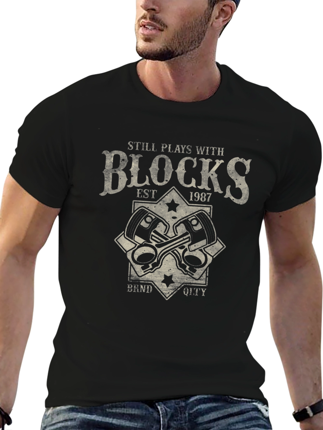 Still Plays With Blocks T-Shirt - Car Enthusiast
