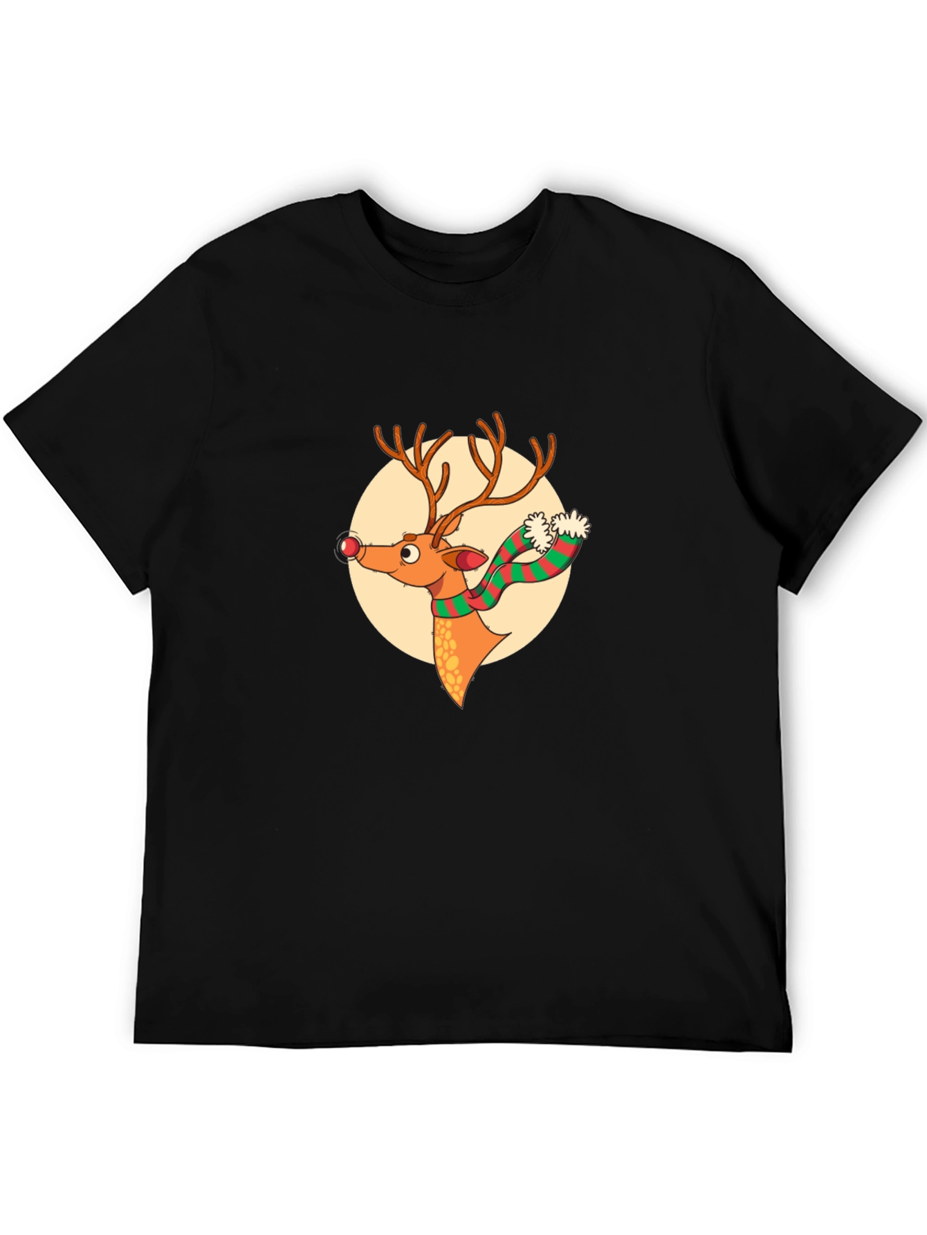 Festive Reindeer Graphic Tee - Holiday Style