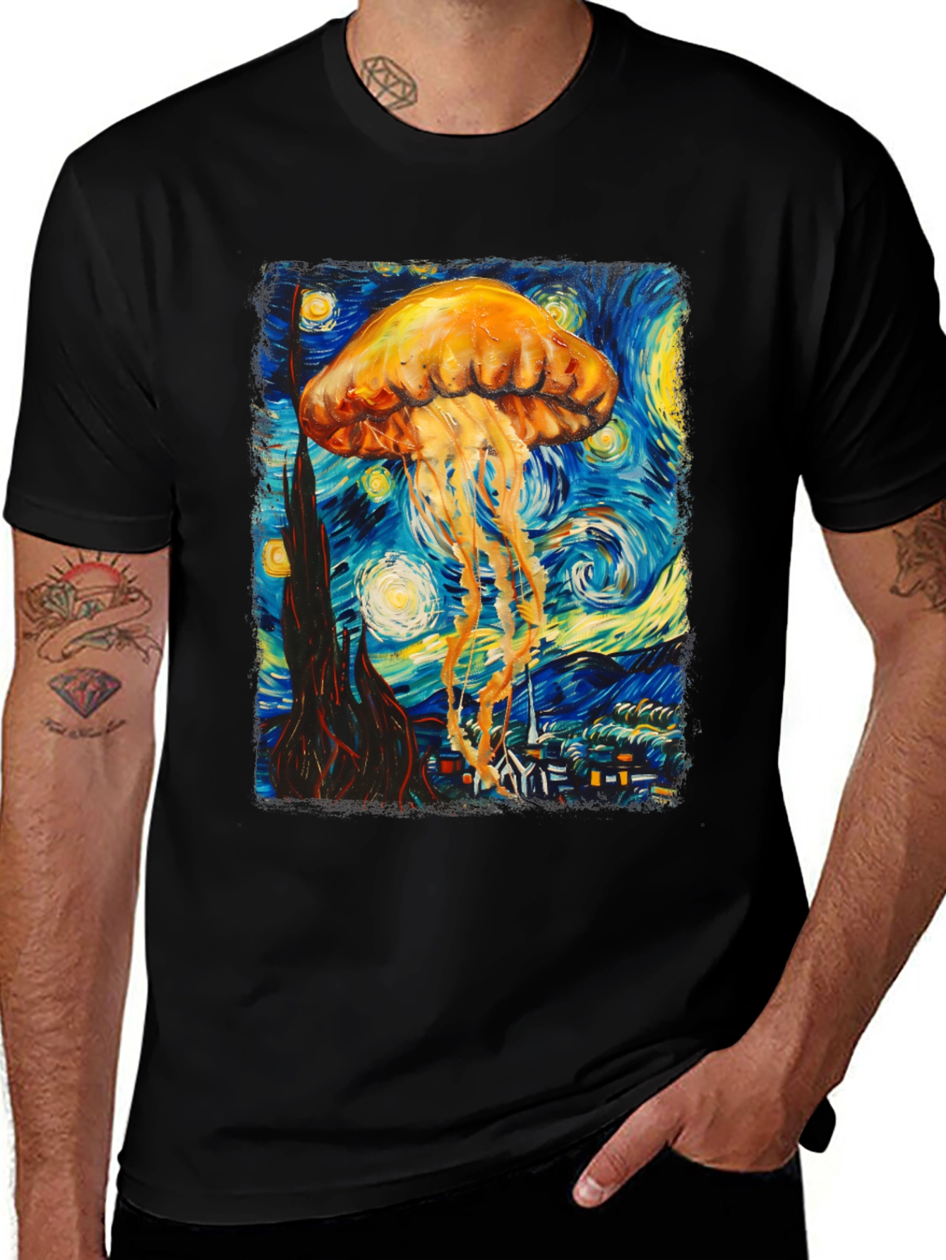 Starry Jellyfish Graphic Tee