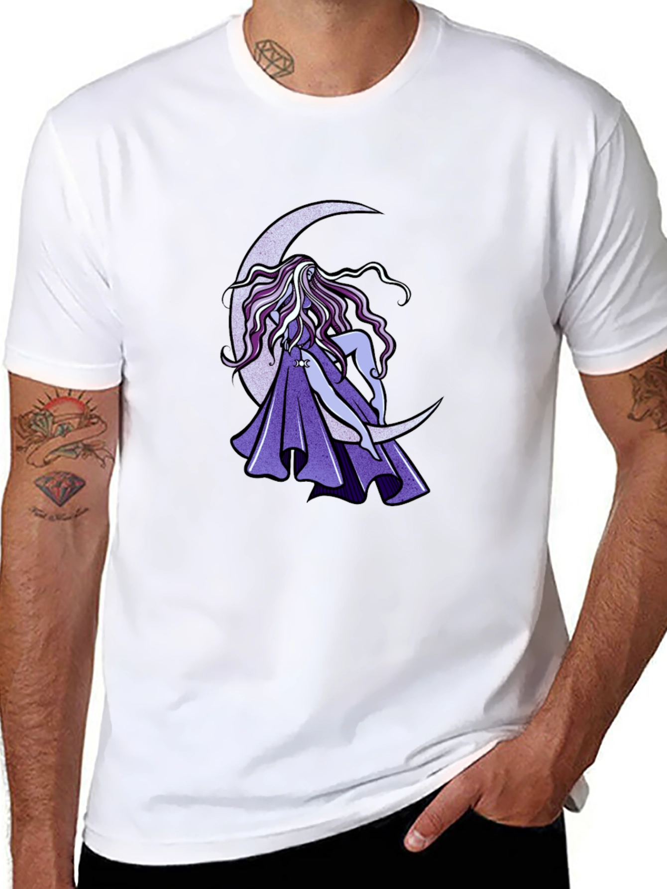 Moon Goddess Graphic Black T-Shirt