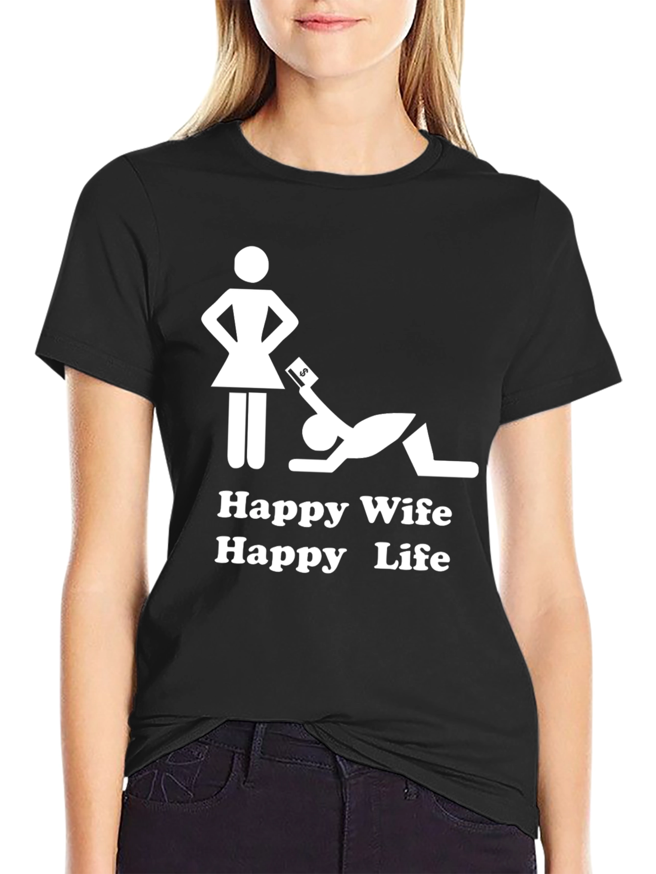 Happy Wife Happy Life Graphic T-Shirt