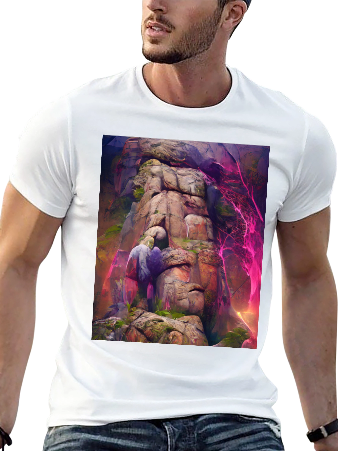 Mystical Mountain T-Shirt - Fantasy Art Tee