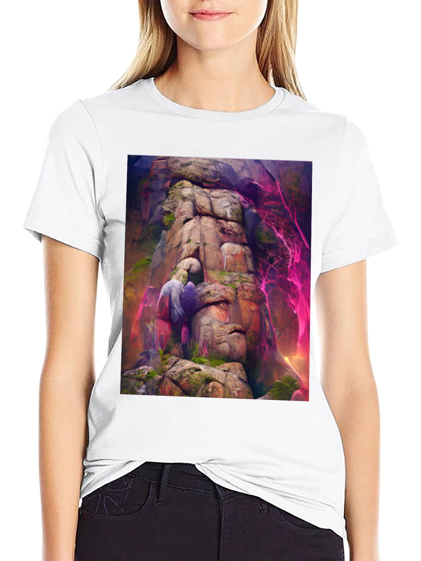 Mystical Mountain T-Shirt - Fantasy Art Tee