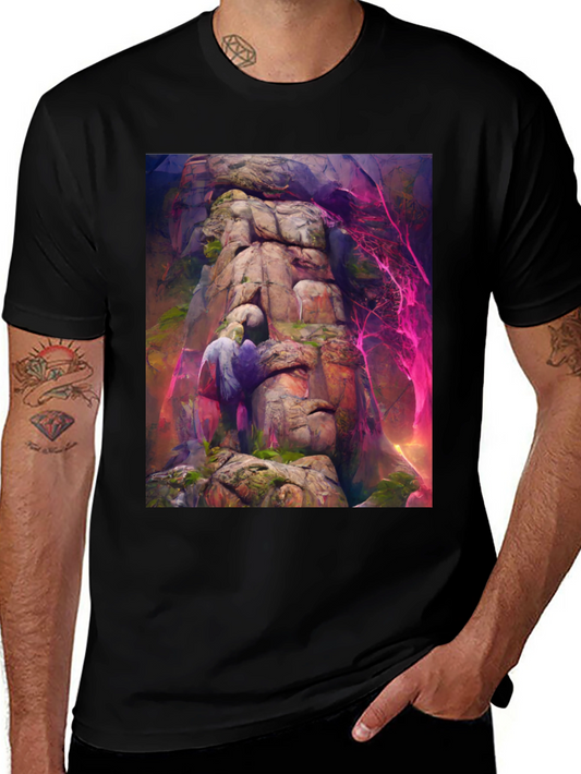 Mystical Mountain T-Shirt - Fantasy Art Tee