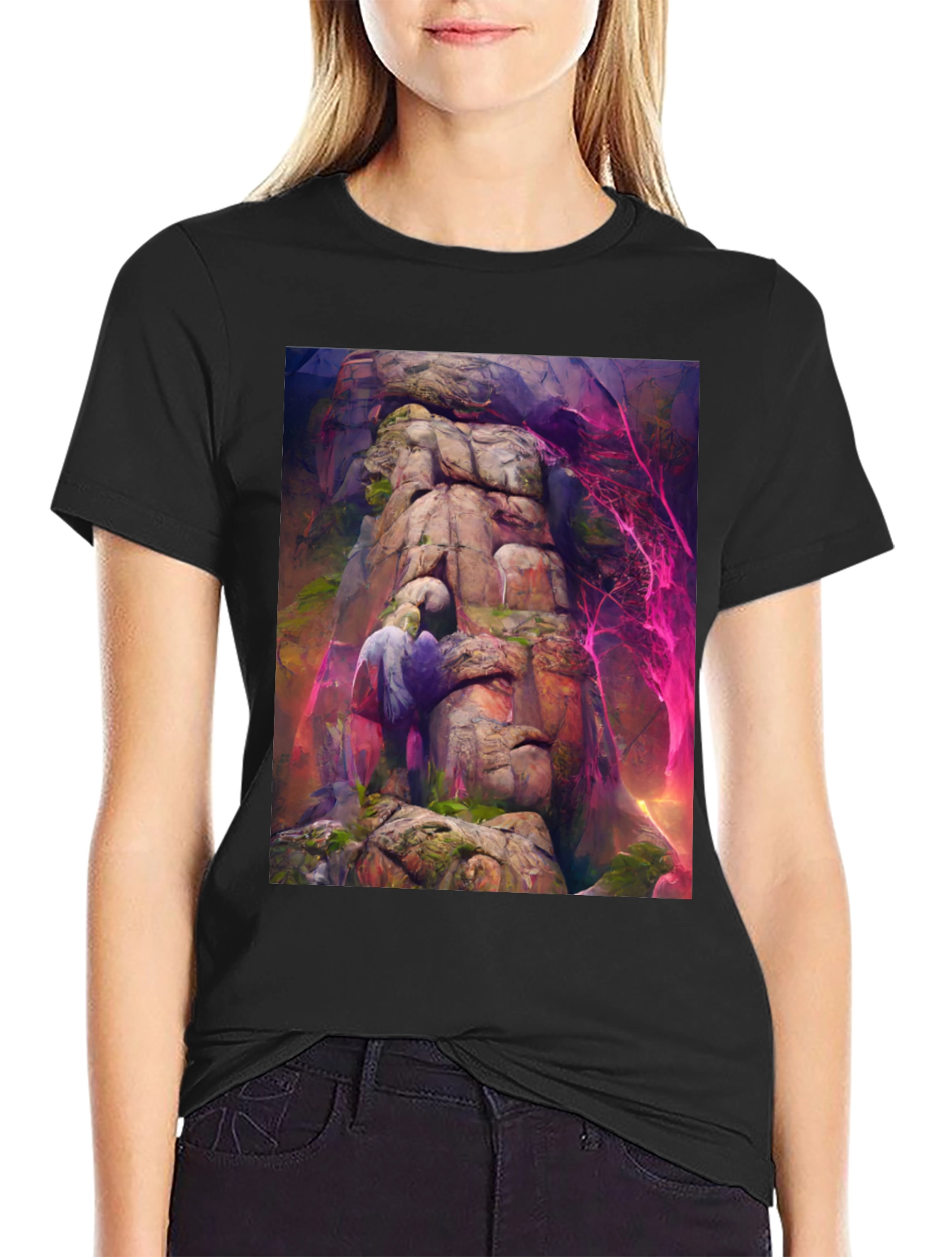 Mystical Mountain T-Shirt - Fantasy Art Tee