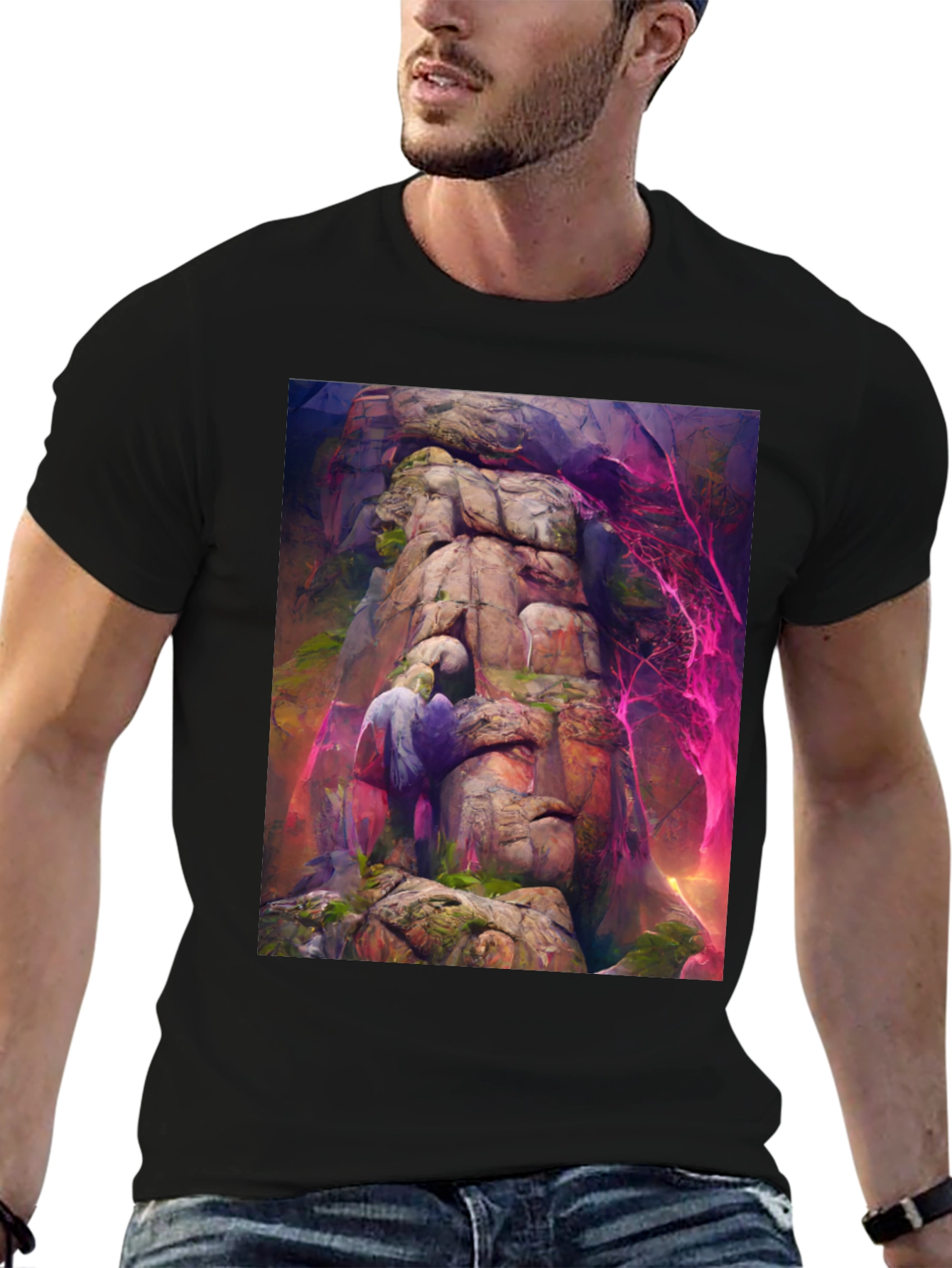 Mystical Mountain T-Shirt - Fantasy Art Tee