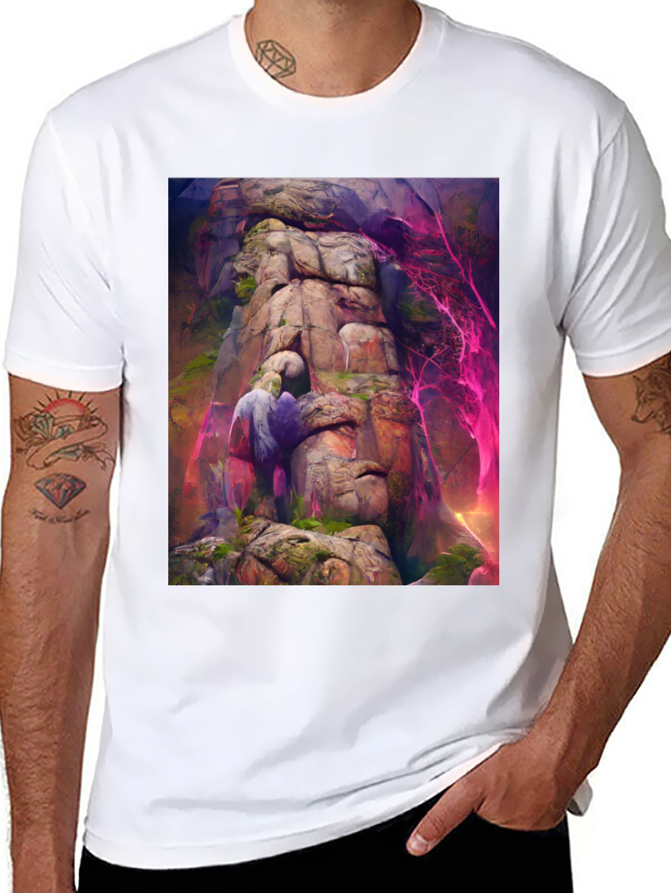 Mystical Mountain T-Shirt - Fantasy Art Tee