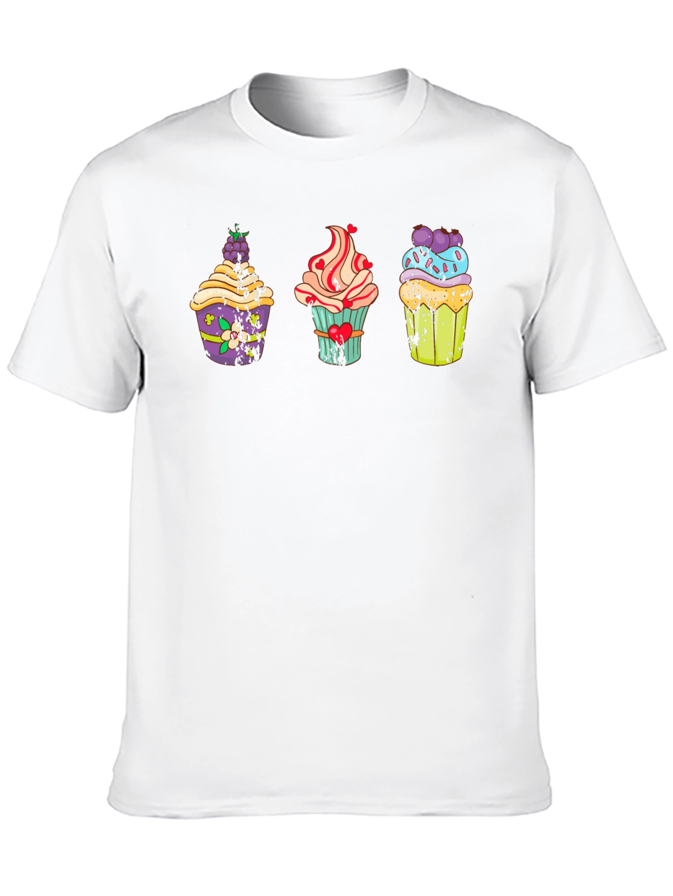 Cupcake Graphic T-Shirt - Unique Dessert Design Tee