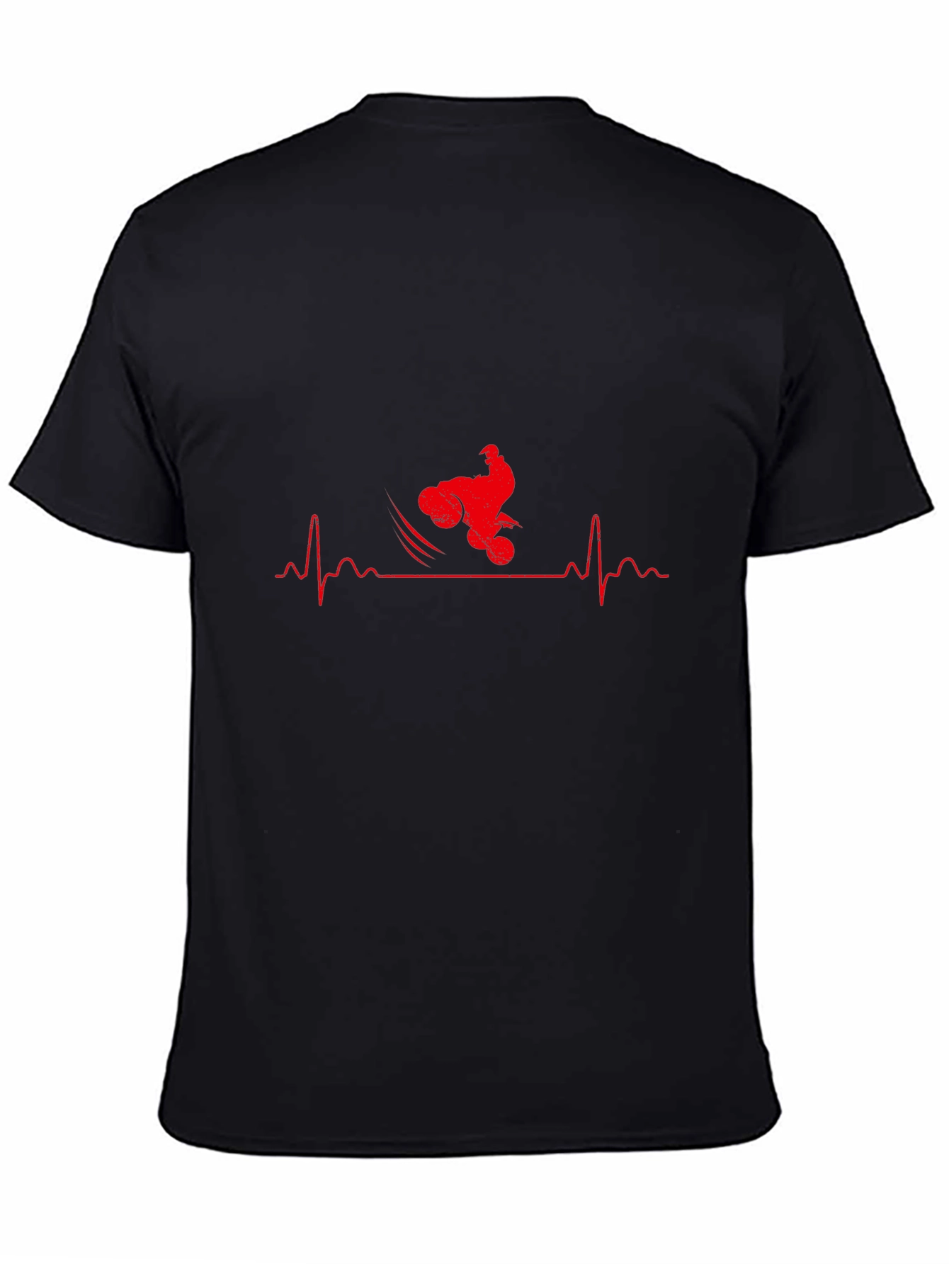 Motorcycle Heartbeat Graphic T-Shirt