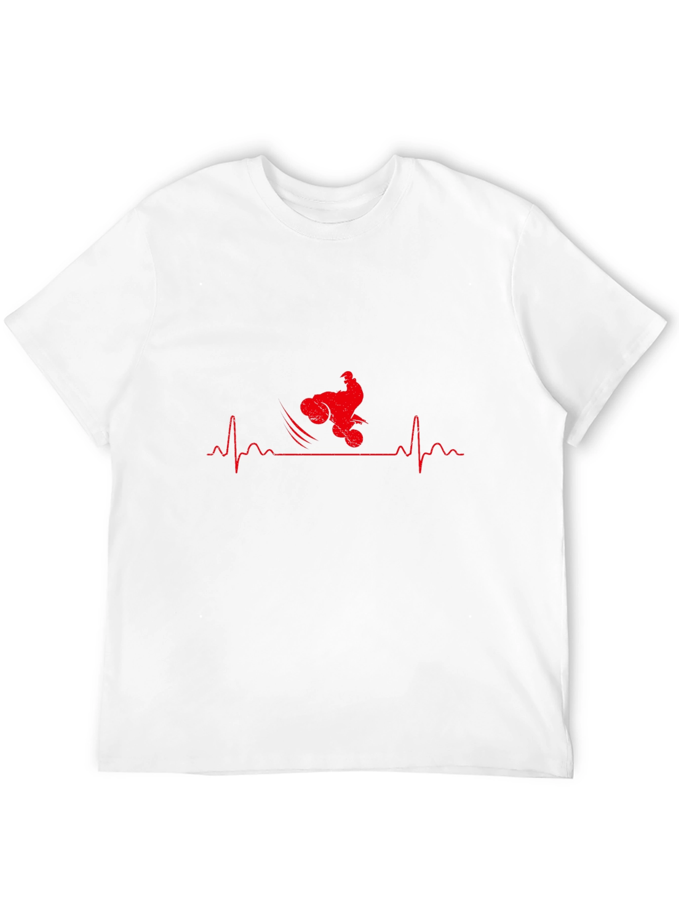 Motorcycle Heartbeat Graphic T-Shirt