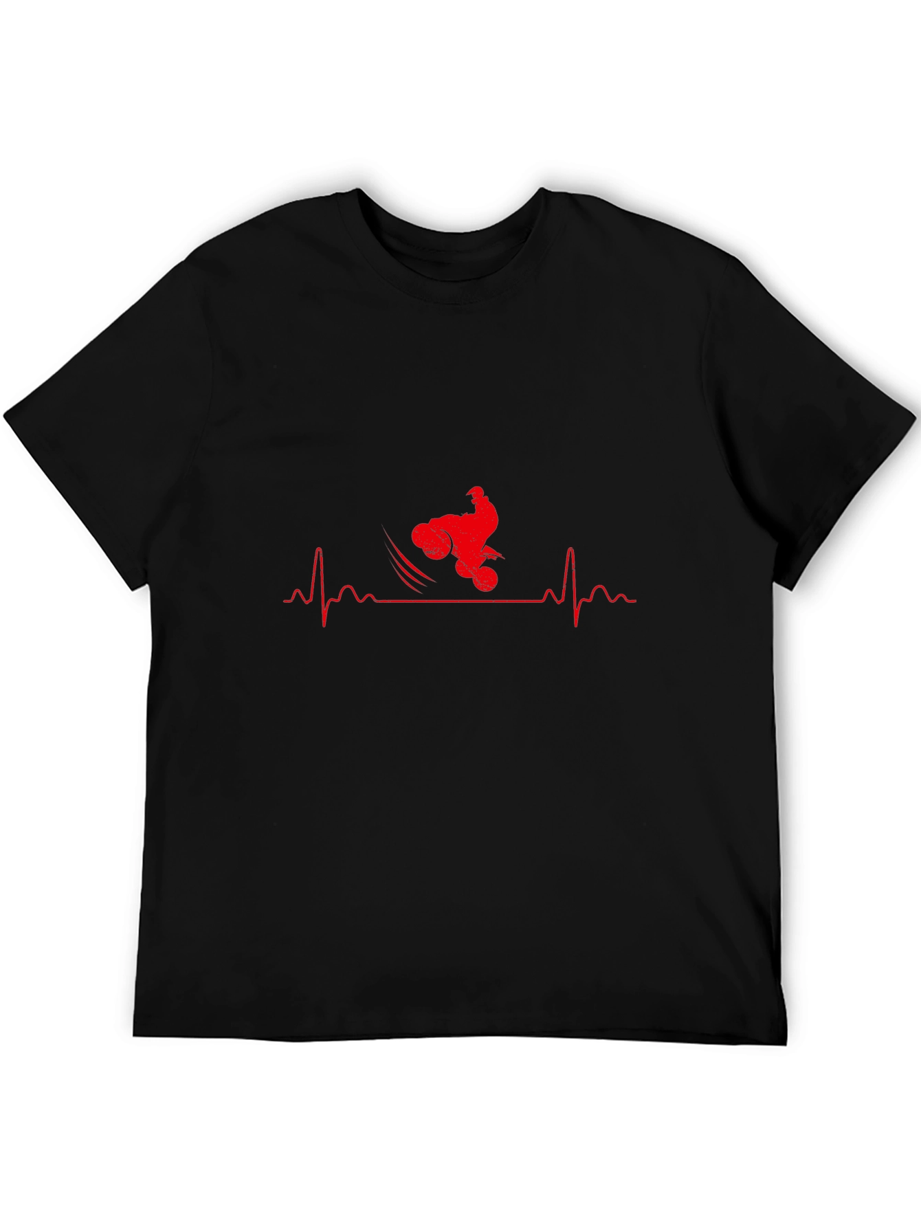 Motorcycle Heartbeat Graphic T-Shirt