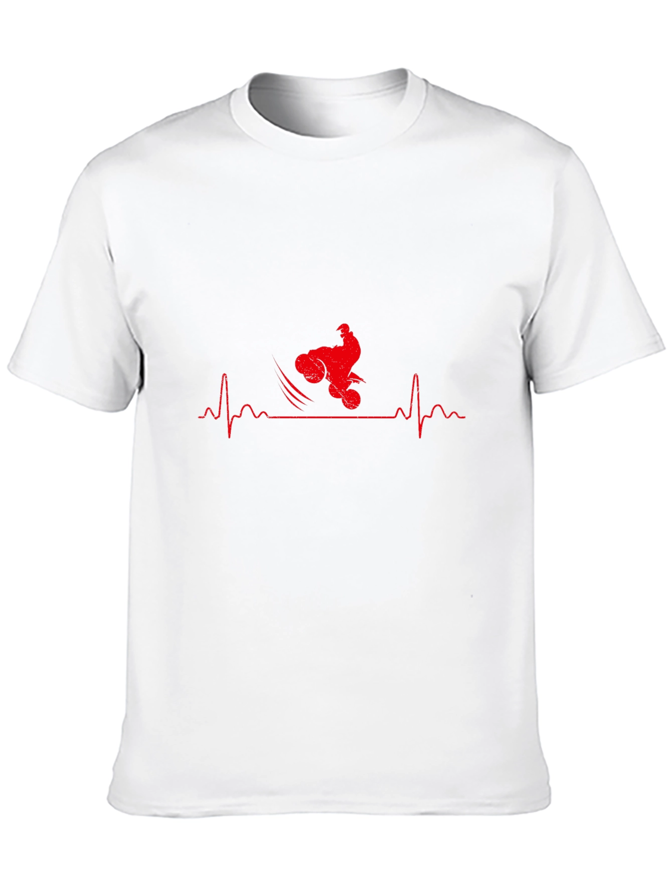 Motorcycle Heartbeat Graphic T-Shirt
