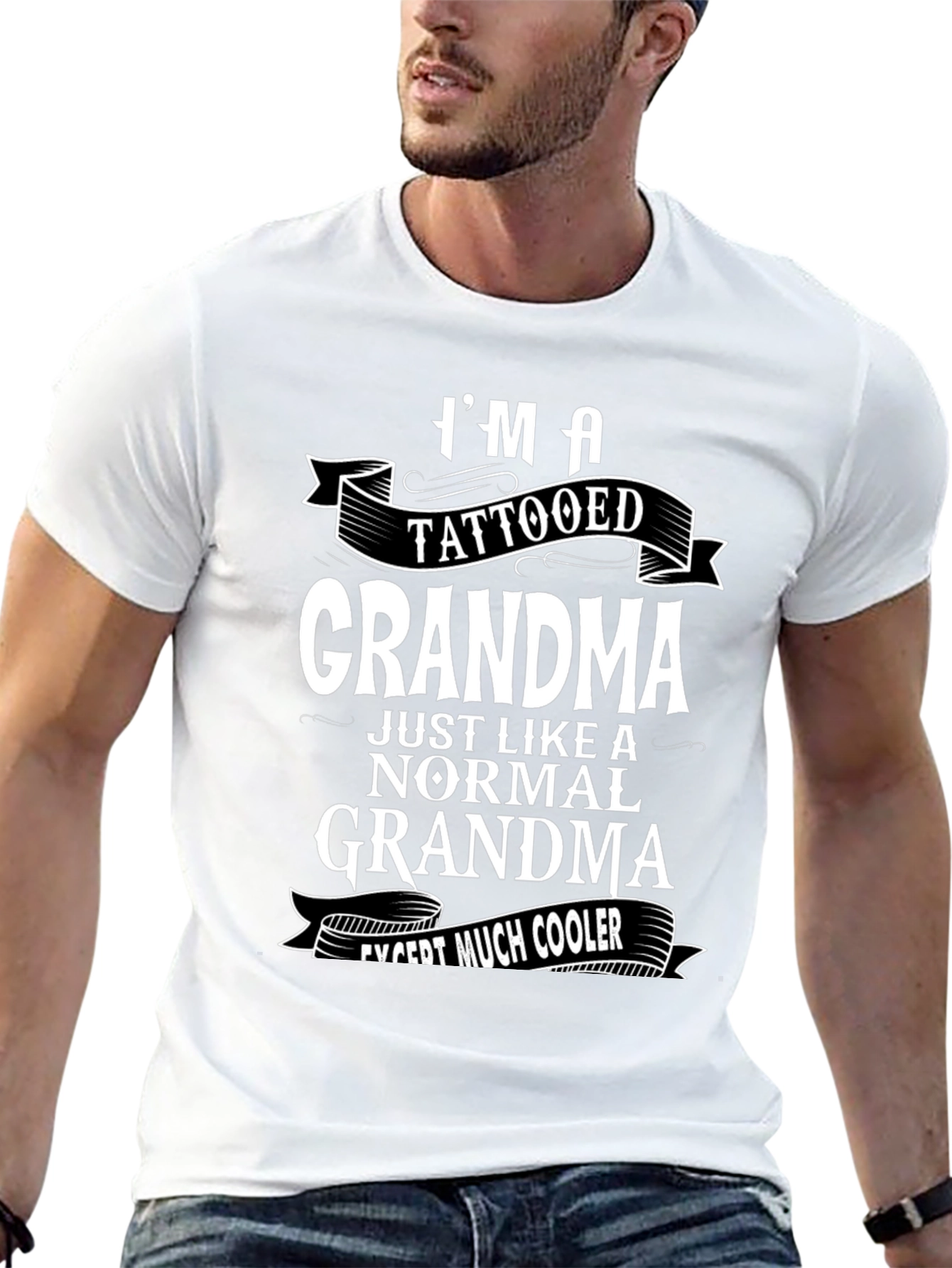 Tattooed Grandma Graphic Tee - Cool Grandmother Gift