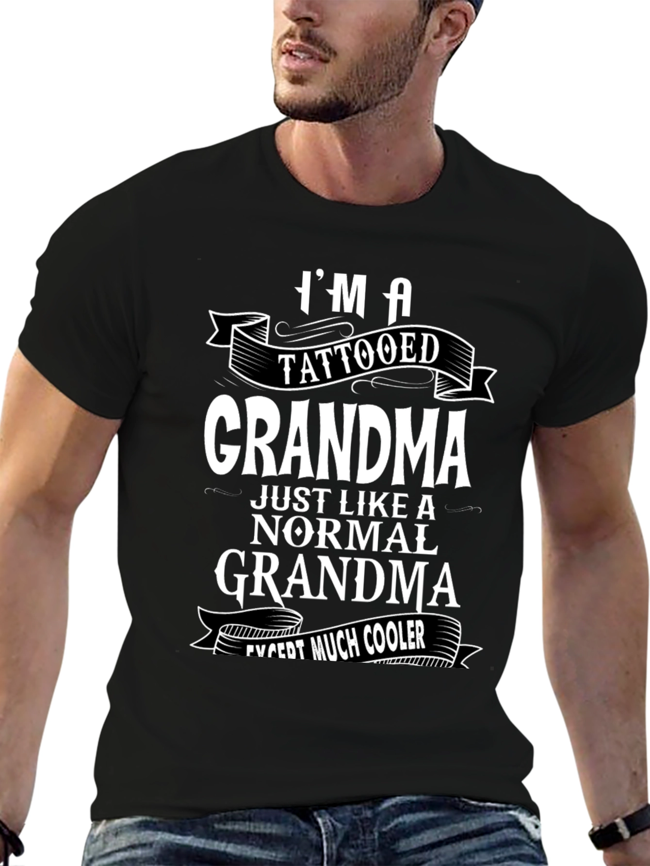 Tattooed Grandma Graphic Tee - Cool Grandmother Gift