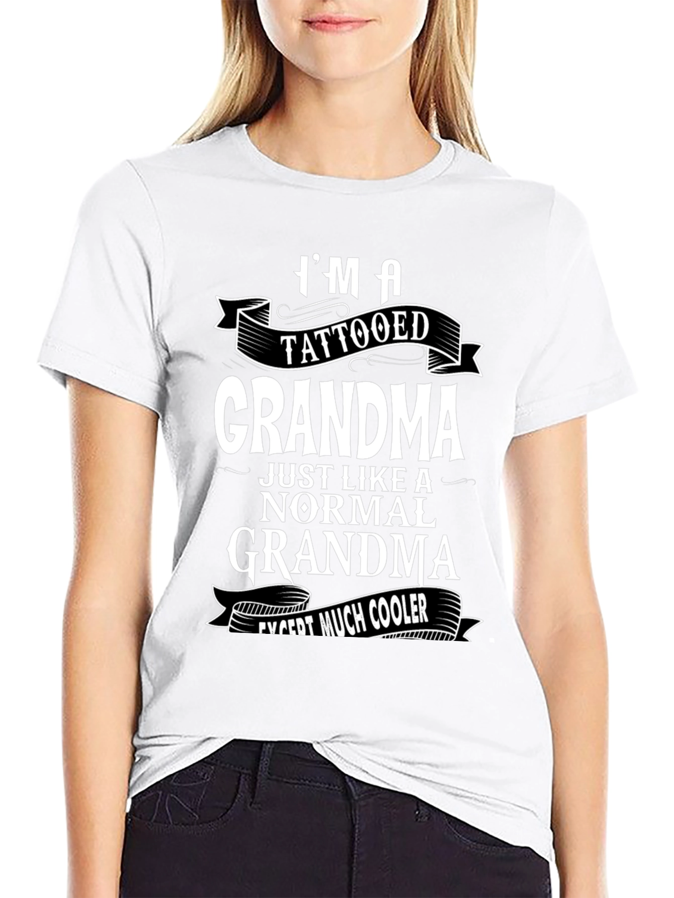 Tattooed Grandma Graphic Tee - Cool Grandmother Gift