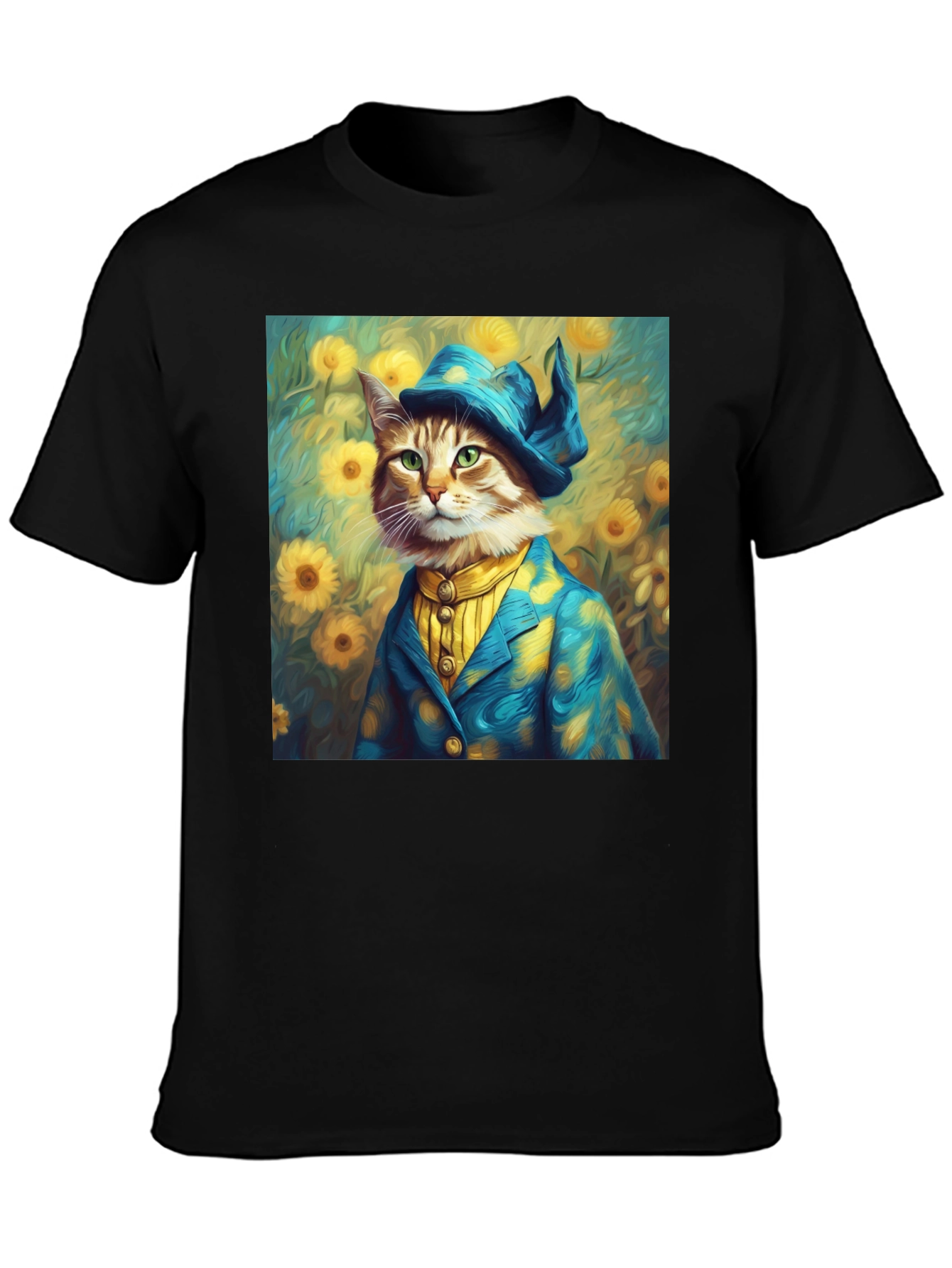 Dapper Cat Portrait T-Shirt
