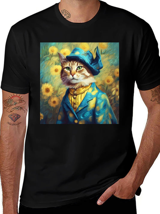 Dapper Cat Portrait T-Shirt
