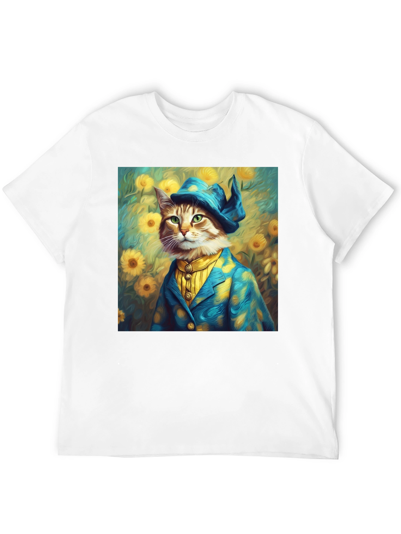 Dapper Cat Portrait T-Shirt
