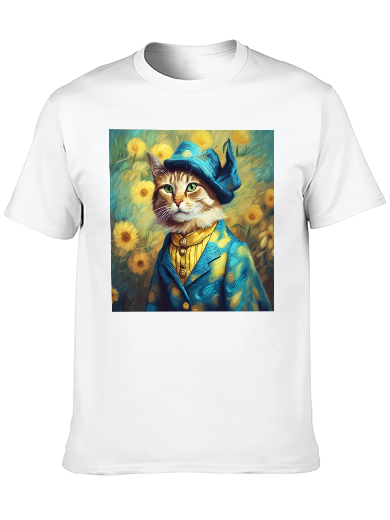 Dapper Cat Portrait T-Shirt