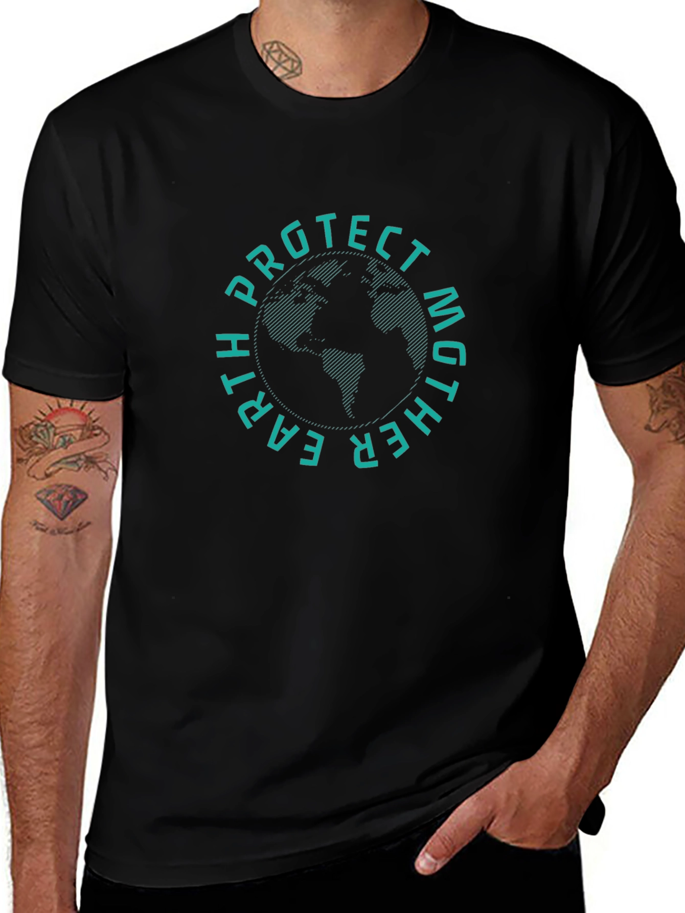 Protect Mother Earth Black T-Shirt